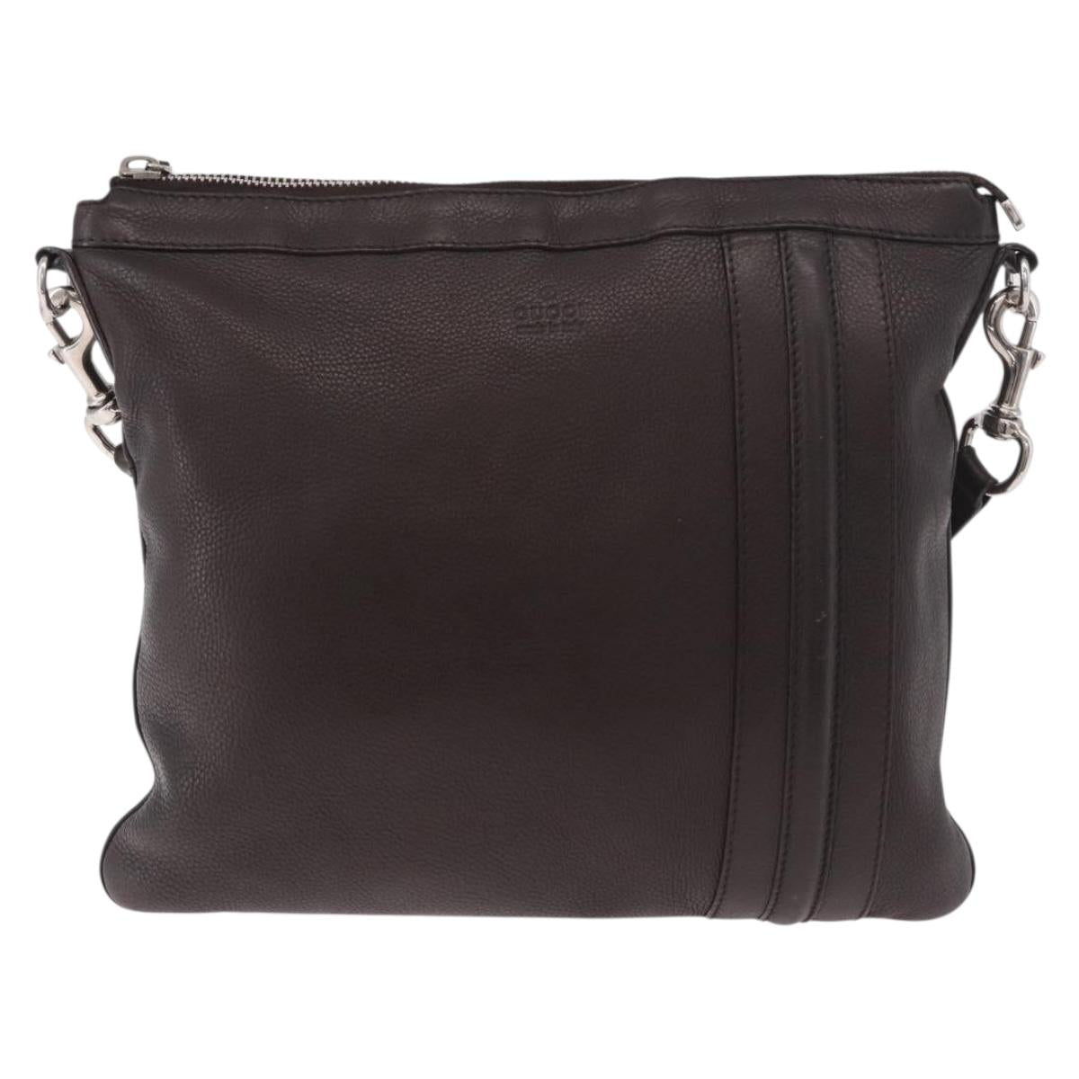 GUCCI Shoulder Bag Leather Brown Silver 233329 Auth ka4905 - Jerrillo image 2