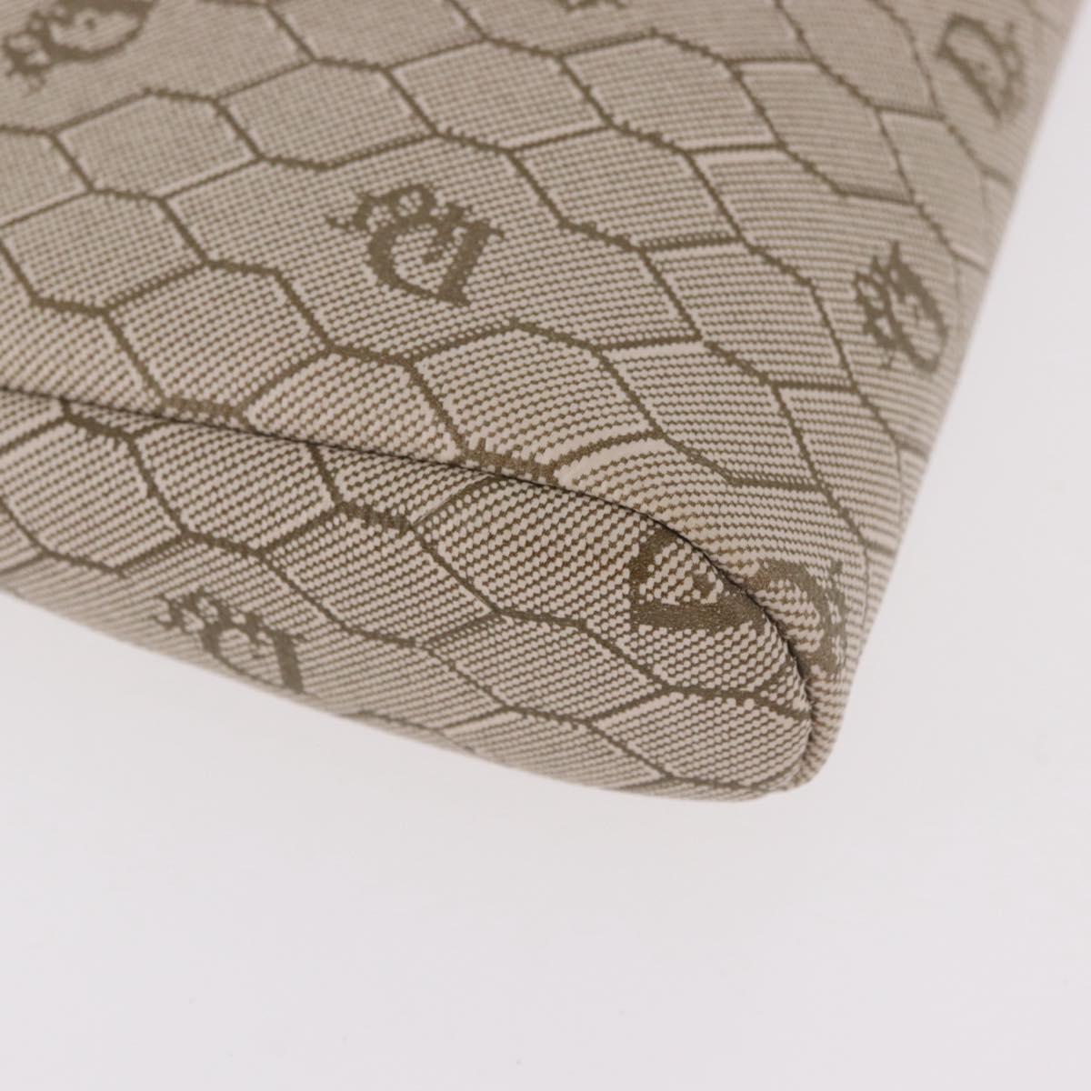 Christian Dior Honeycomb Canvas Chain Shoulder Bag PVC Beige Gold Auth ka4914 - Jerrillo image 9
