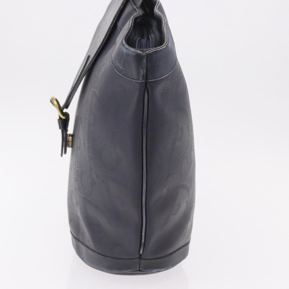 Christian Dior Trotter Canvas Tote Bag Navy Gold Auth ka4935 - Jerrillo image 4