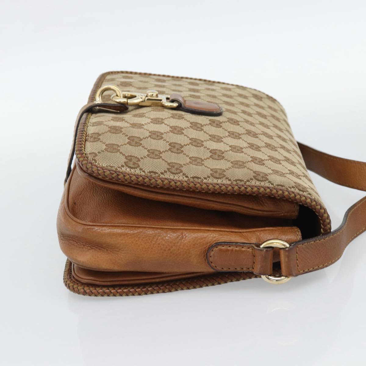 GUCCI GG Canvas Shoulder Bag Beige Gold 257024 Auth ka4943V - Jerrillo image 4