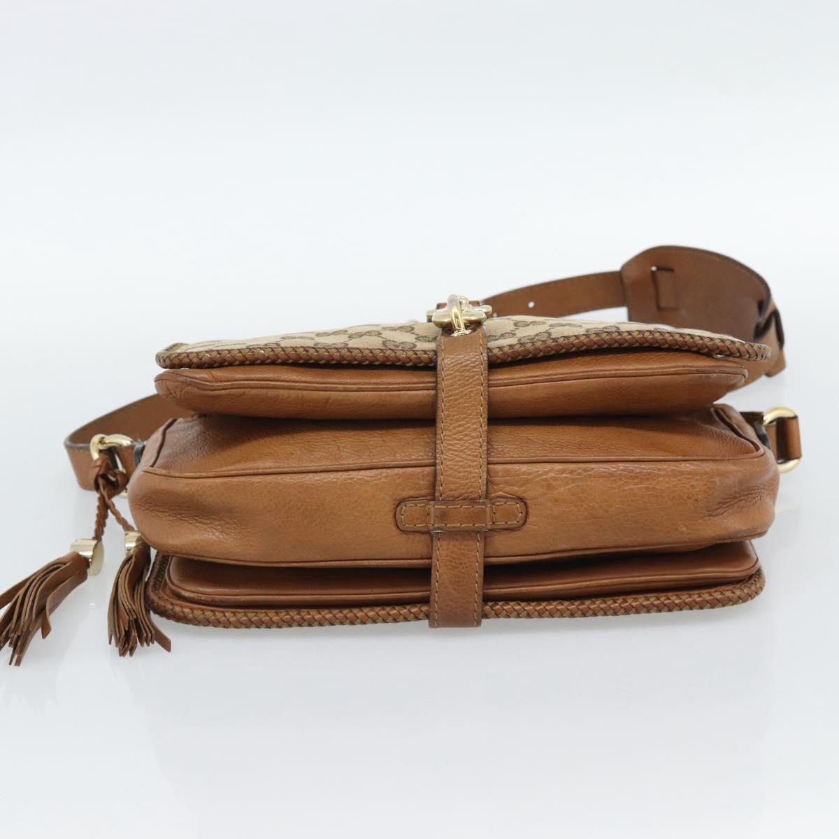 GUCCI GG Canvas Shoulder Bag Beige Gold 257024 Auth ka4943V - Jerrillo image 5