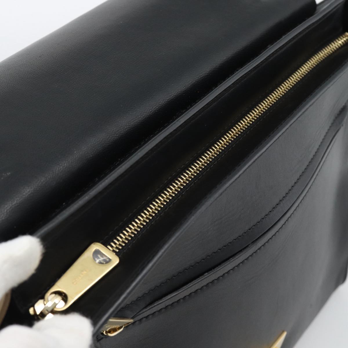 CELINE Trapeze Hand Bag Leather 2way Blue Gold Auth ka4960V - Jerrillo image 9