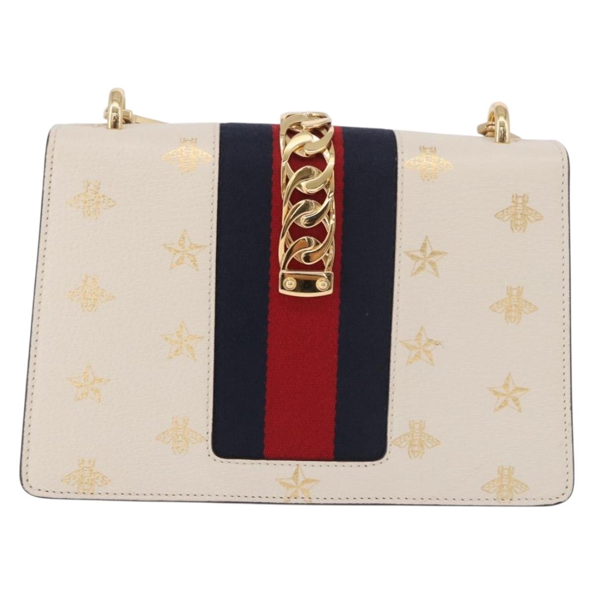GUCCI Silvi Sherry Line Shoulder Bag Leather Ivory Gold 524405 Auth ka4983M - Jerrillo image 2