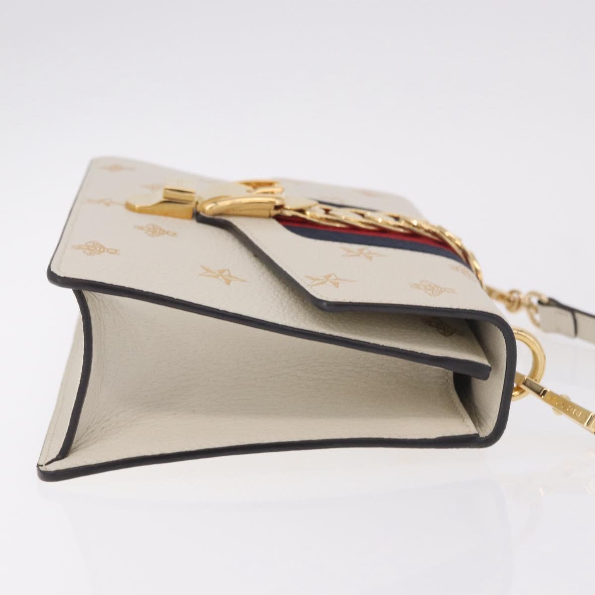 GUCCI Silvi Sherry Line Shoulder Bag Leather Ivory Gold 524405 Auth ka4983M - Jerrillo image 3