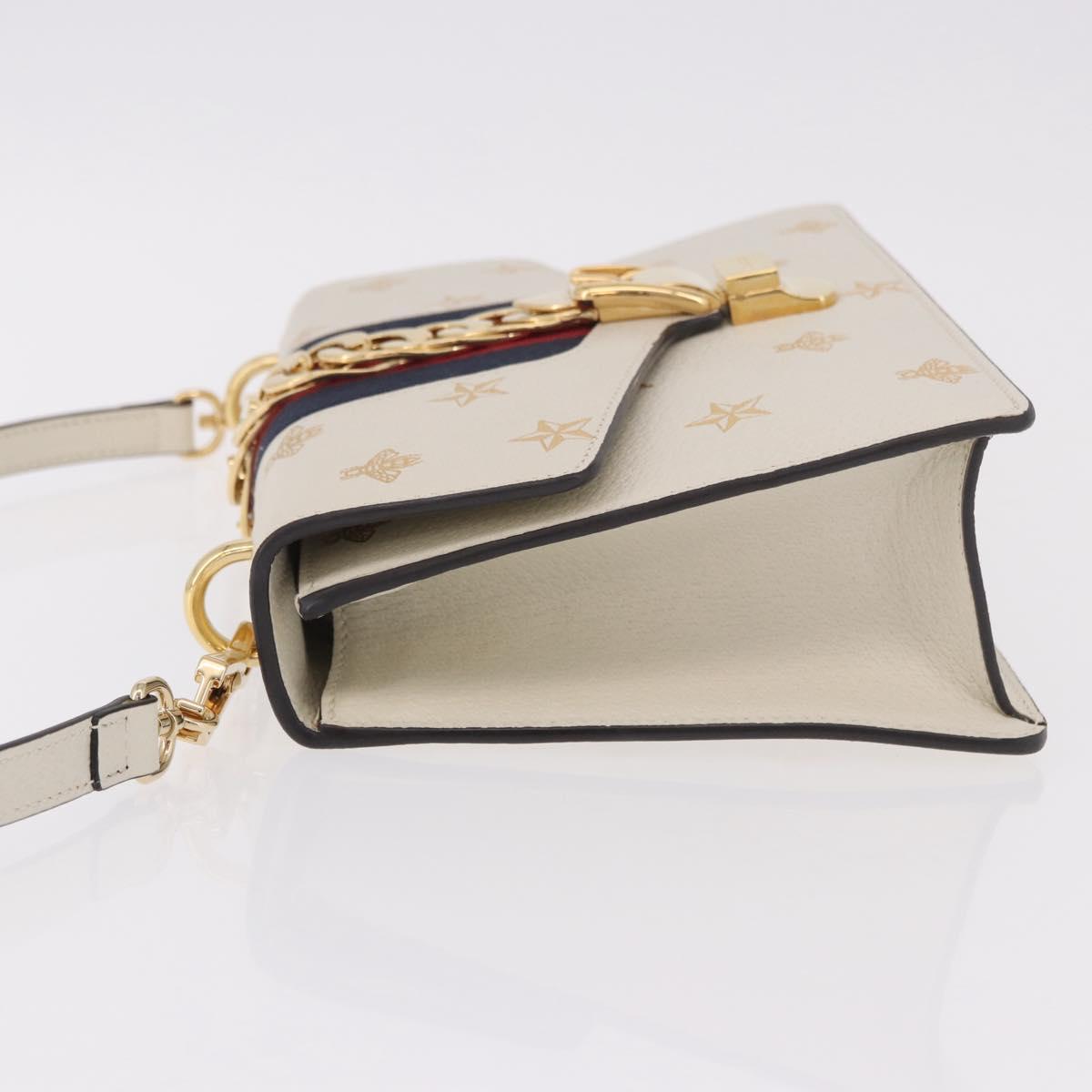 GUCCI Silvi Sherry Line Shoulder Bag Leather Ivory Gold 524405 Auth ka4983M - Jerrillo image 4
