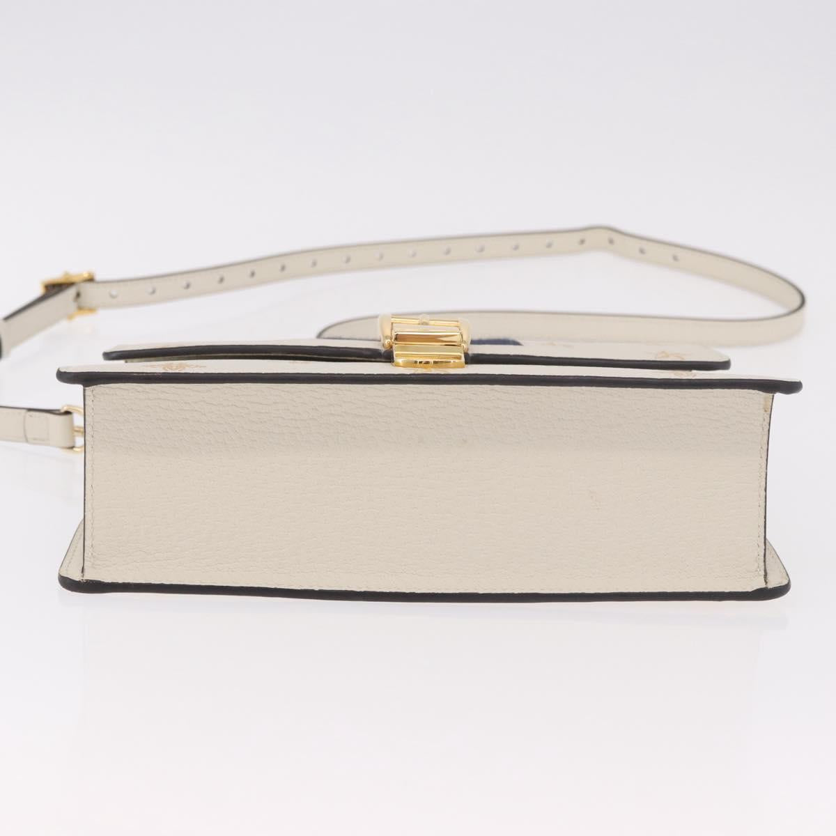 GUCCI Silvi Sherry Line Shoulder Bag Leather Ivory Gold 524405 Auth ka4983M - Jerrillo image 5