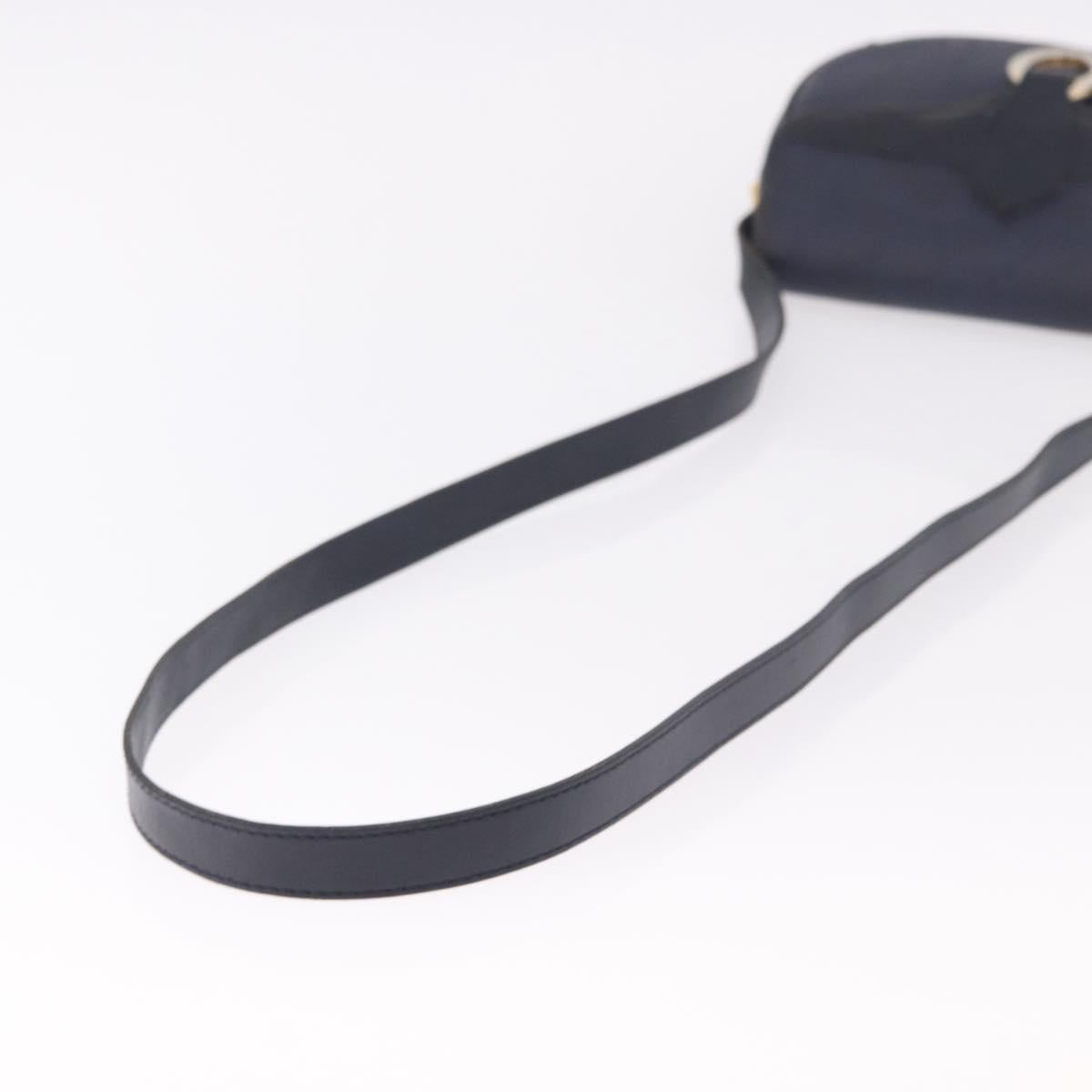 Christian Dior Trotter Canvas Shoulder Bag PVC Navy Gold Auth ka5068 - Jerrillo image 7