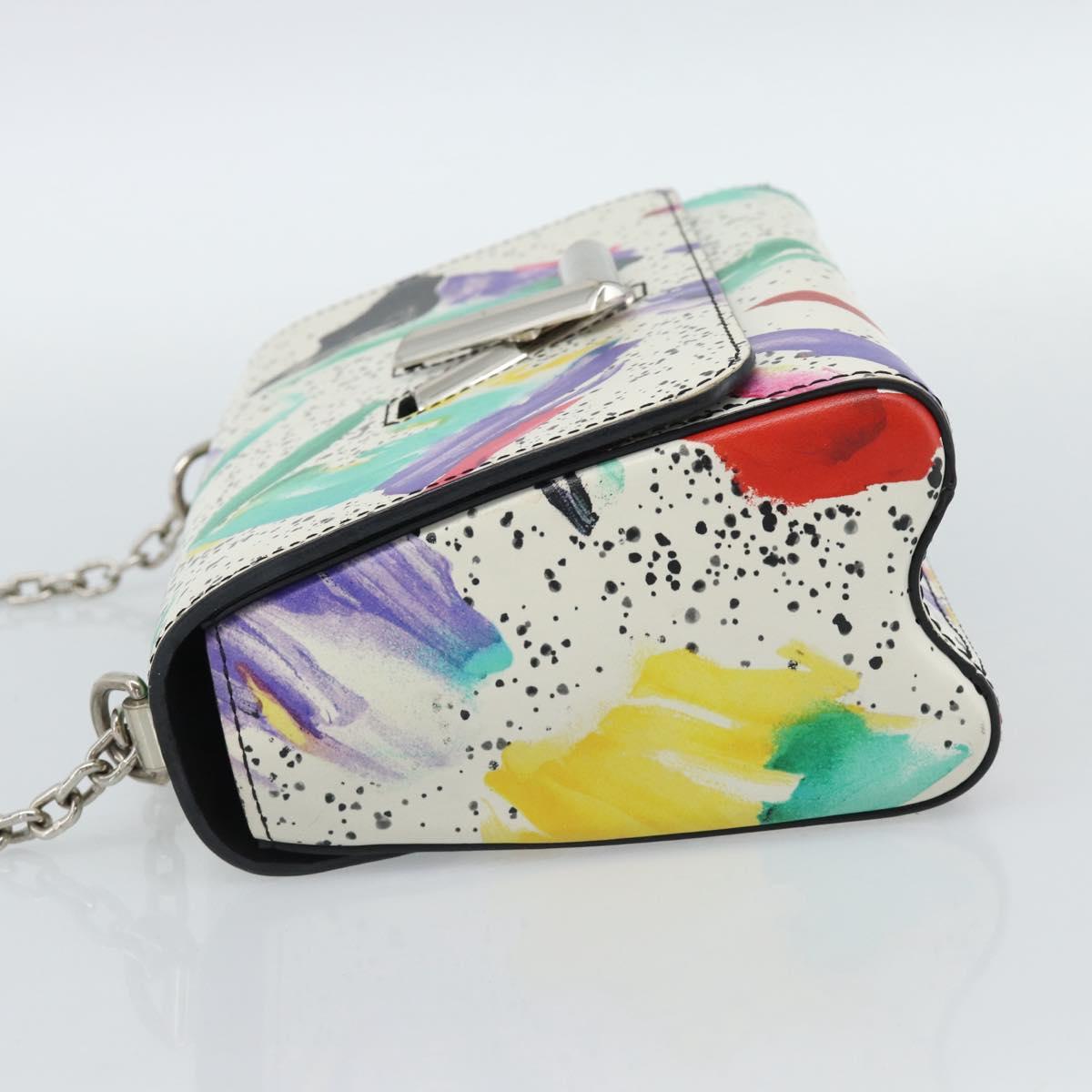 LOUIS VUITTON Twist MM Shoulder Bag Leather White Silver M53857 LV Auth ka5071M - Jerrillo image 3