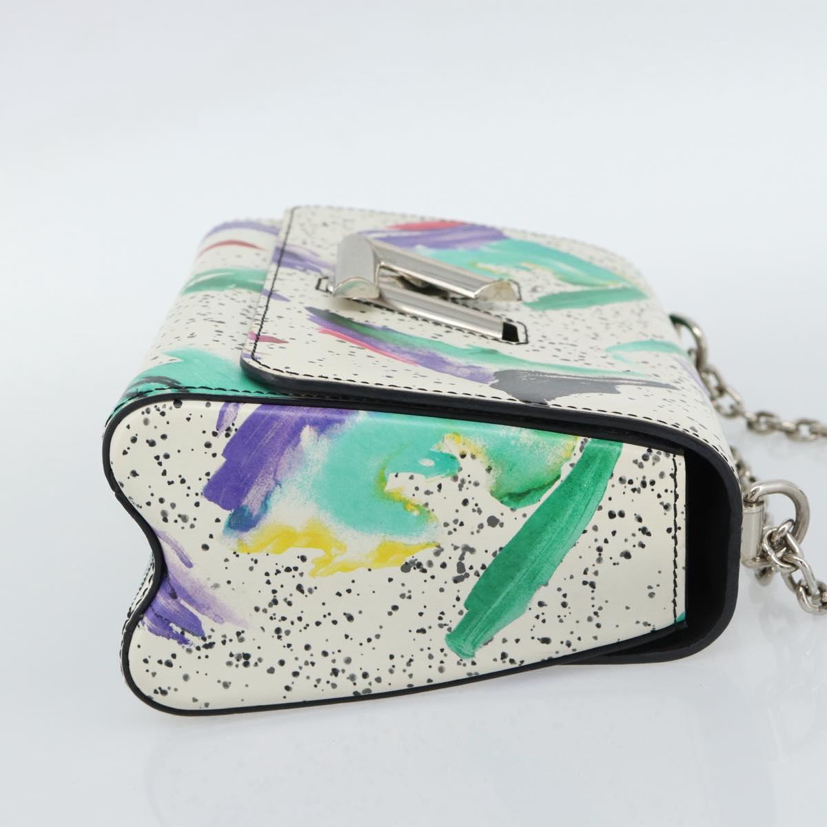 LOUIS VUITTON Twist MM Shoulder Bag Leather White Silver M53857 LV Auth ka5071M - Jerrillo image 4