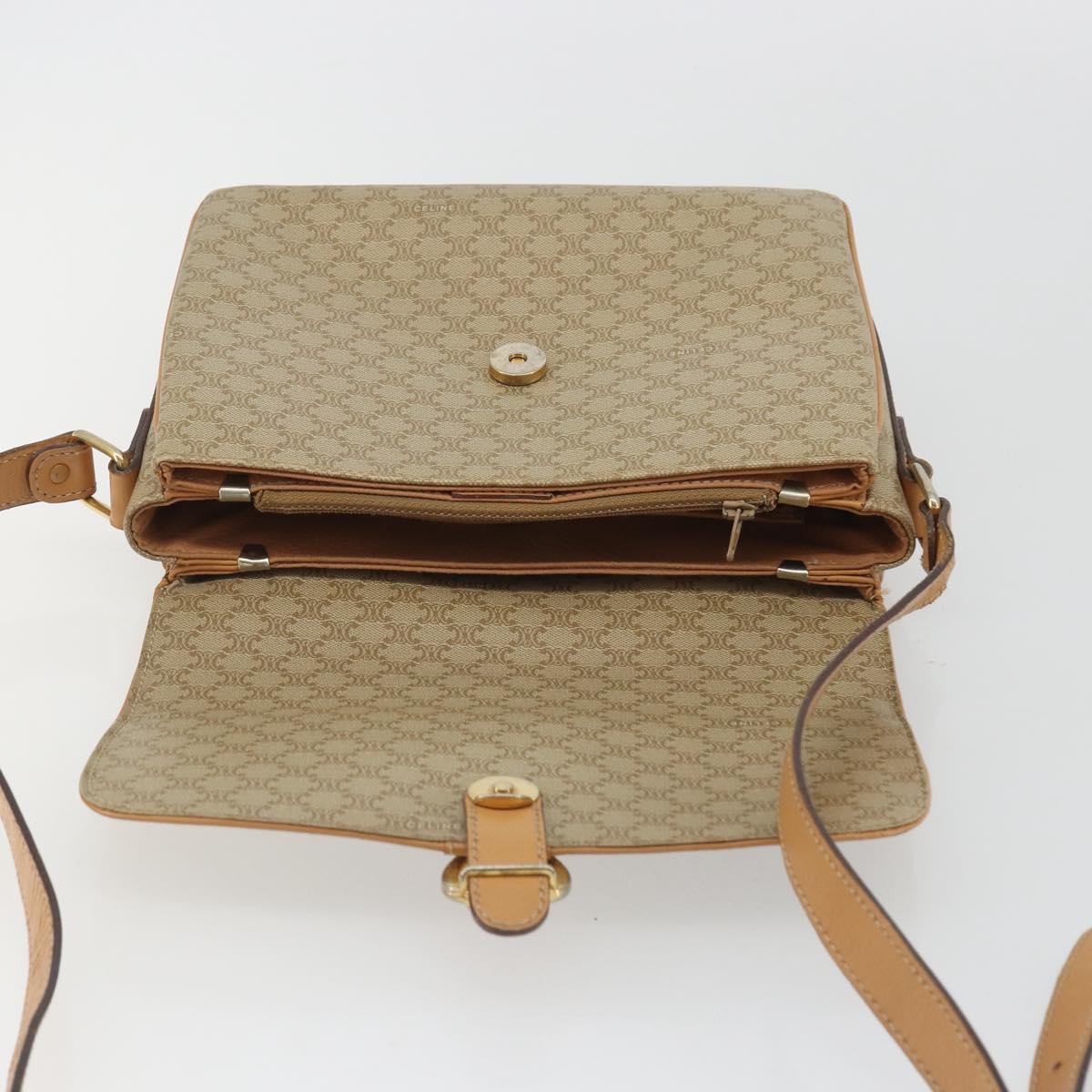 CELINE Macadam Canvas Shoulder Bag PVC Beige Gold Auth ka5075 - Jerrillo image 10