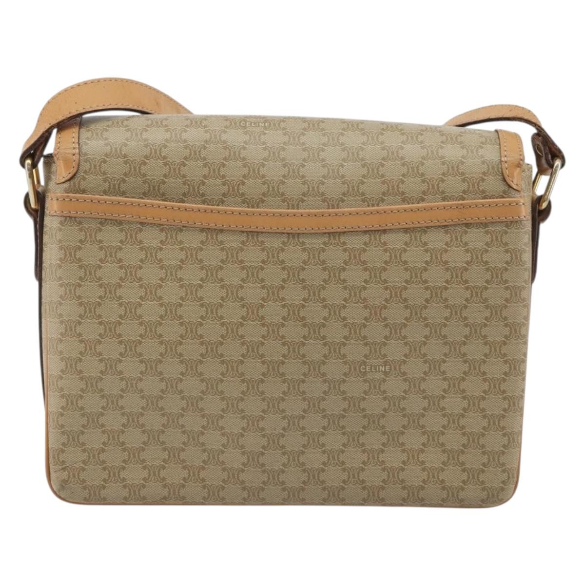 CELINE Macadam Canvas Shoulder Bag PVC Beige Gold Auth ka5075 - Jerrillo image 2