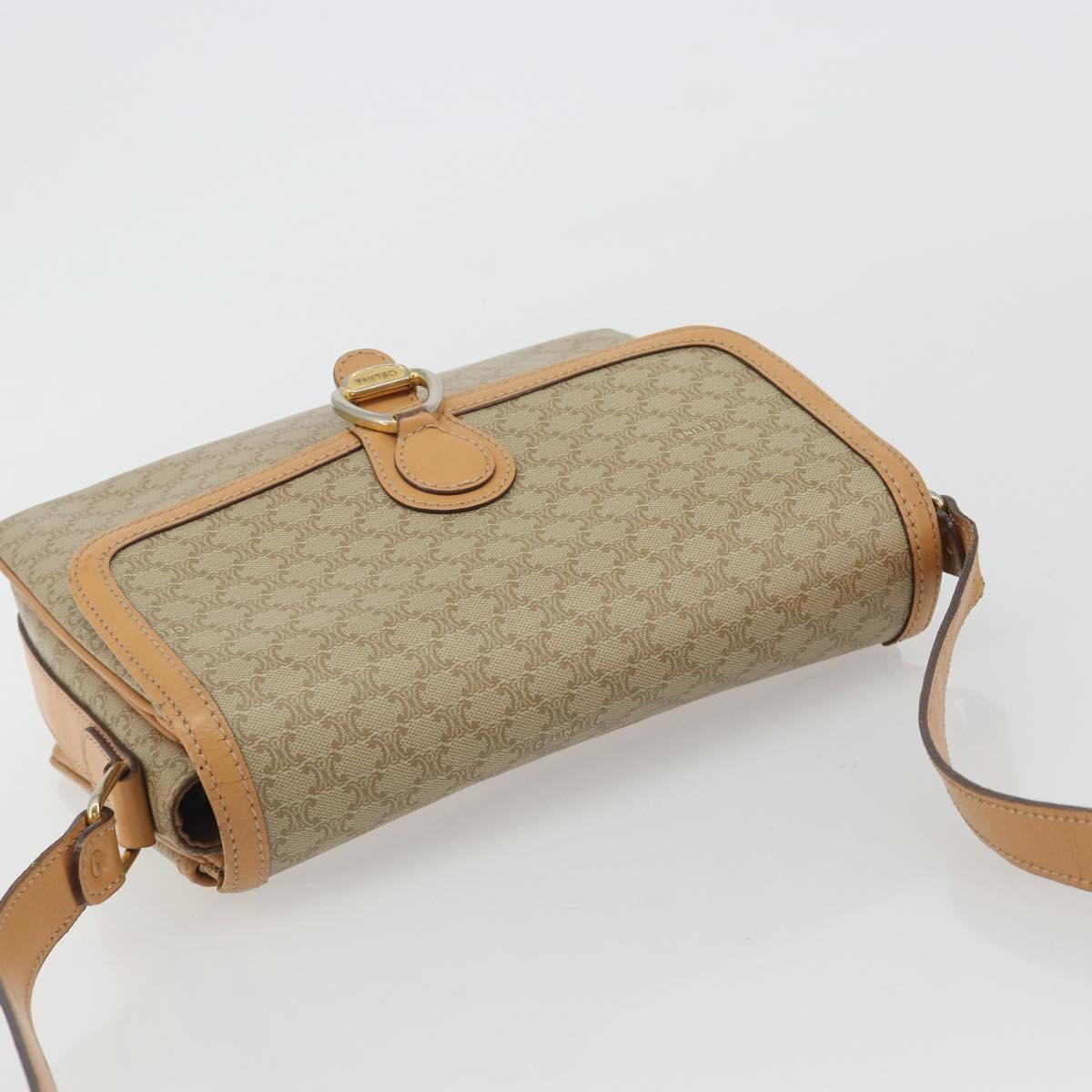 CELINE Macadam Canvas Shoulder Bag PVC Beige Gold Auth ka5075 - Jerrillo image 6