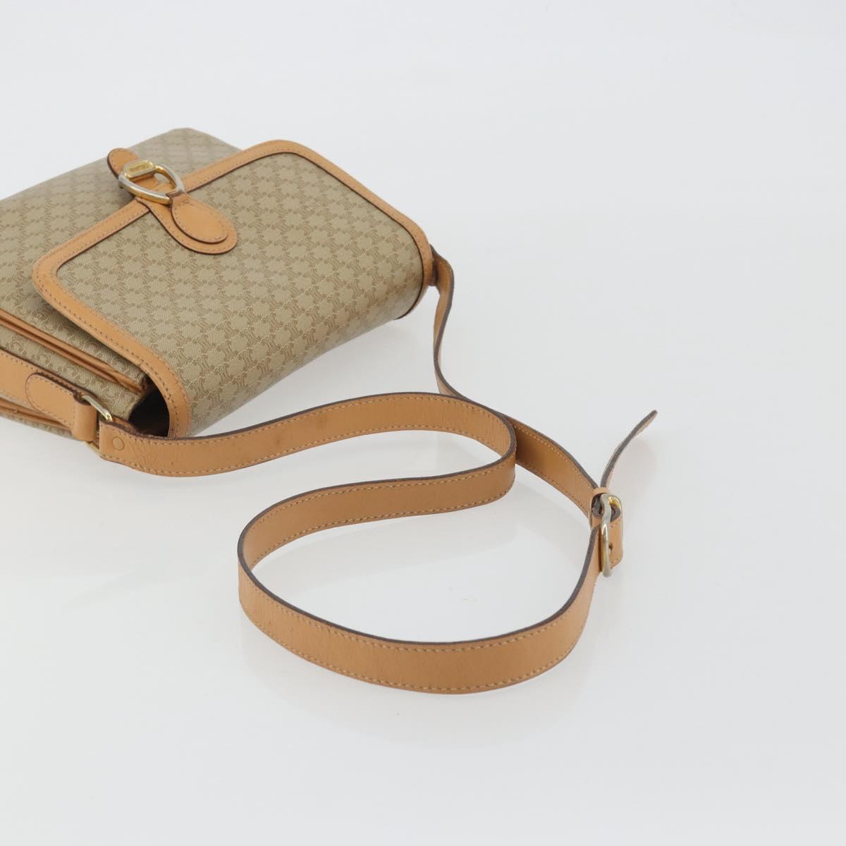 CELINE Macadam Canvas Shoulder Bag PVC Beige Gold Auth ka5075 - Jerrillo image 7