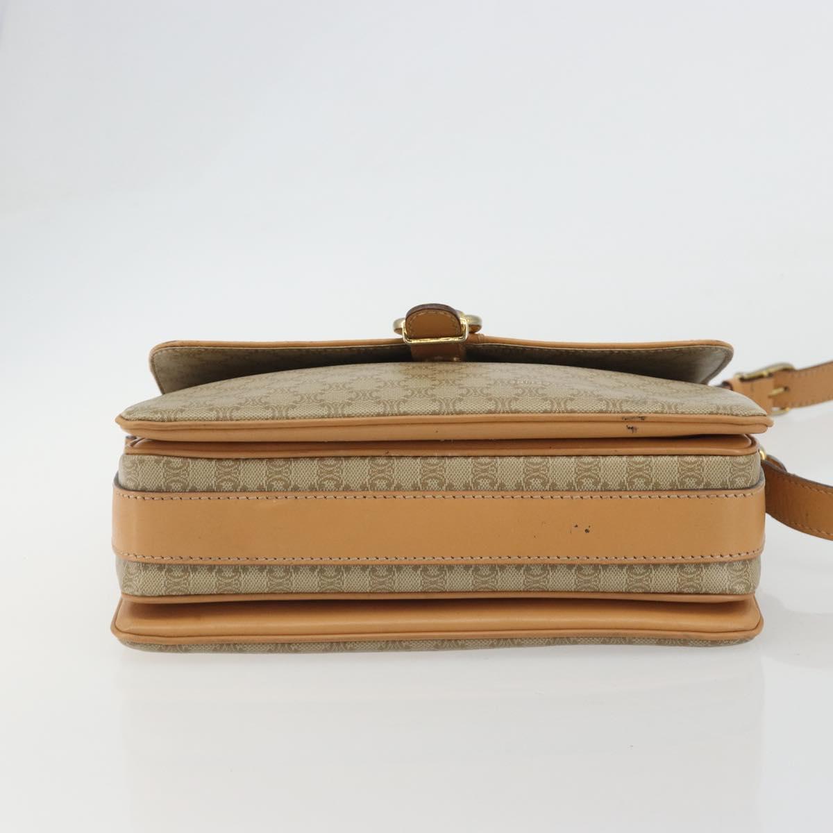 CELINE Macadam Canvas Shoulder Bag PVC Beige Gold Auth ka5075 - Jerrillo image 5