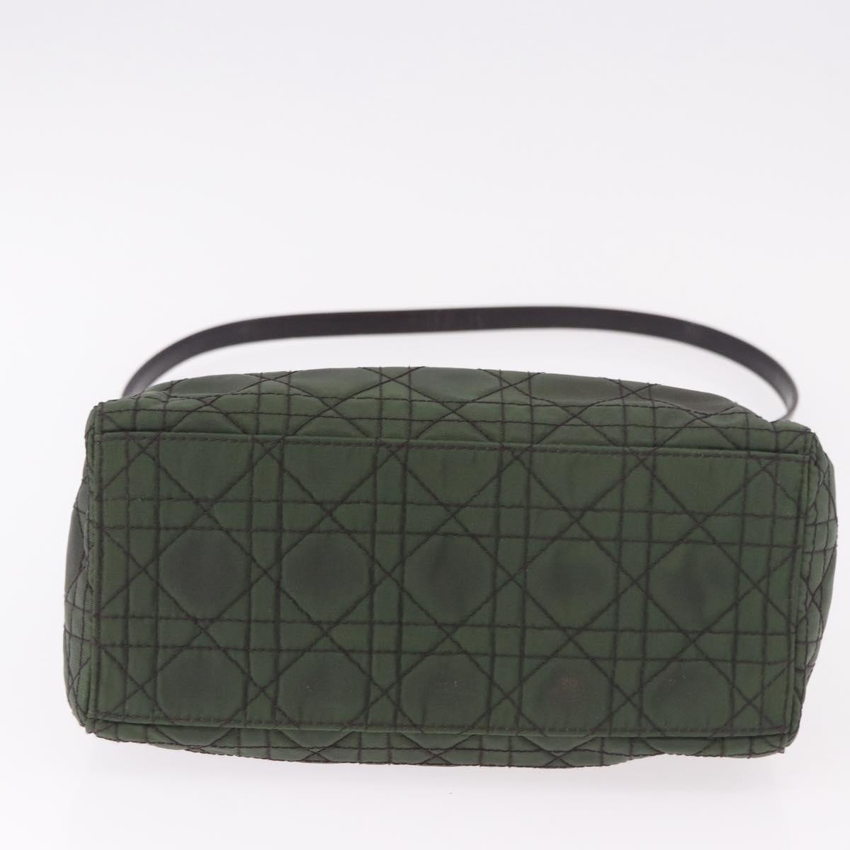 Christian Dior Canage Hand Bag Canvas 2way Green Silver Auth ka5205 - Jerrillo image 5
