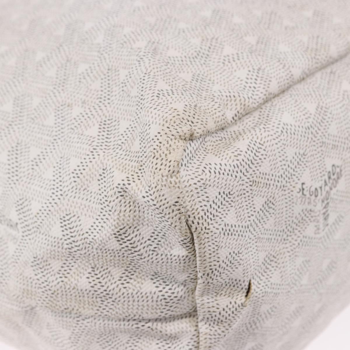 GOYARD Herringbone Saint Louis PM Tote Bag PVC White Auth ka5207 - Jerrillo image 10