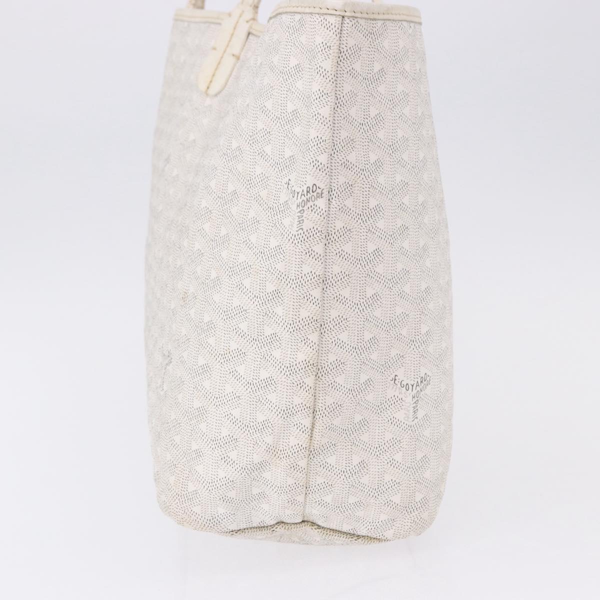 GOYARD Herringbone Saint Louis PM Tote Bag PVC White Auth ka5207 - Jerrillo image 4