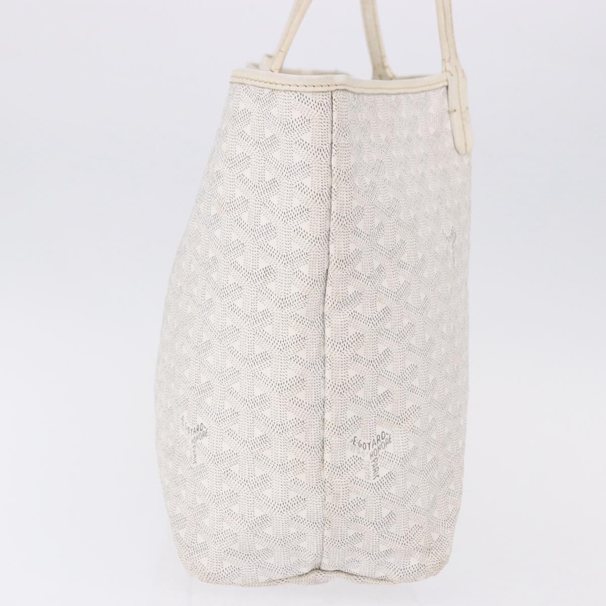 GOYARD Herringbone Saint Louis PM Tote Bag PVC White Auth ka5207 - Jerrillo image 5