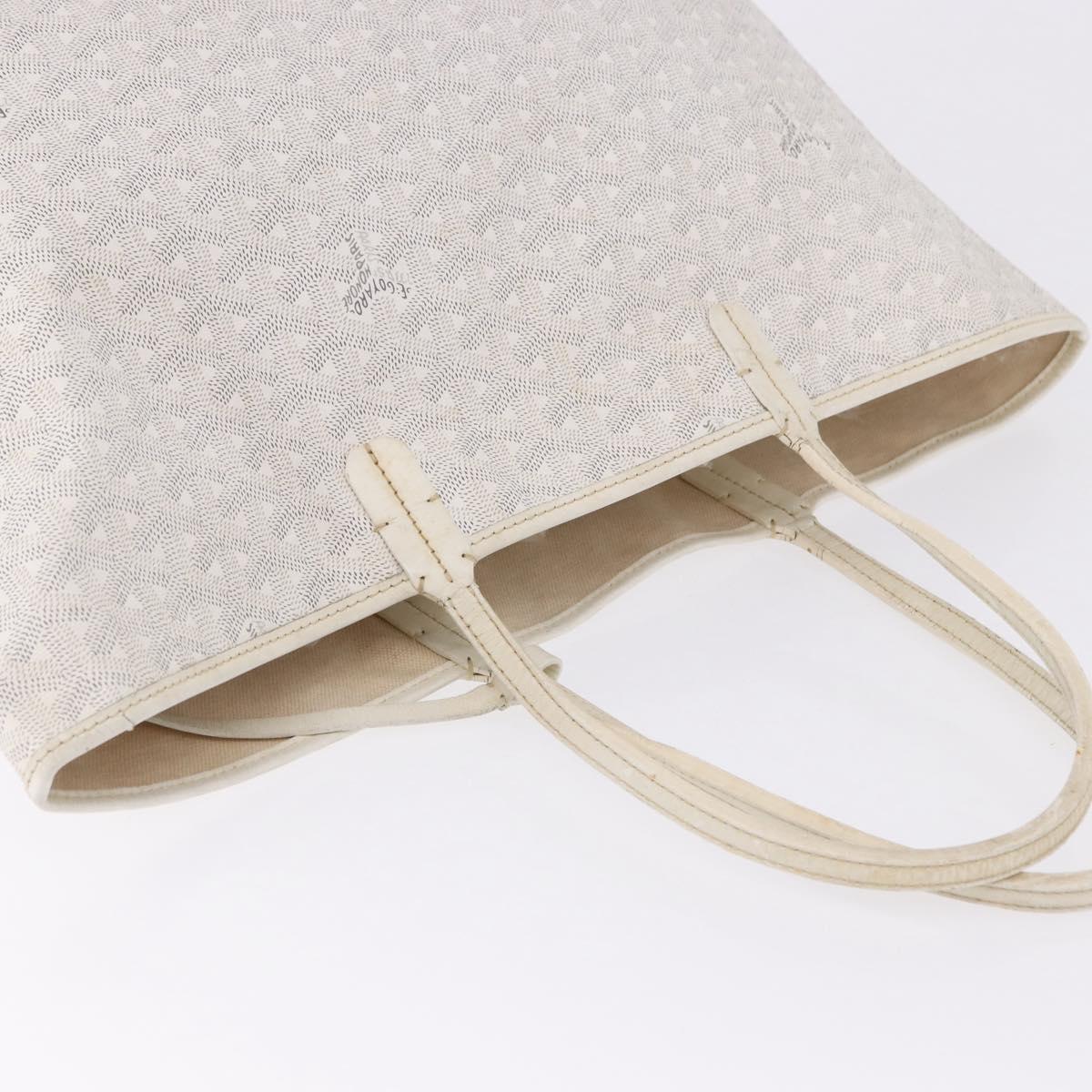 GOYARD Herringbone Saint Louis PM Tote Bag PVC White Auth ka5207 - Jerrillo image 6