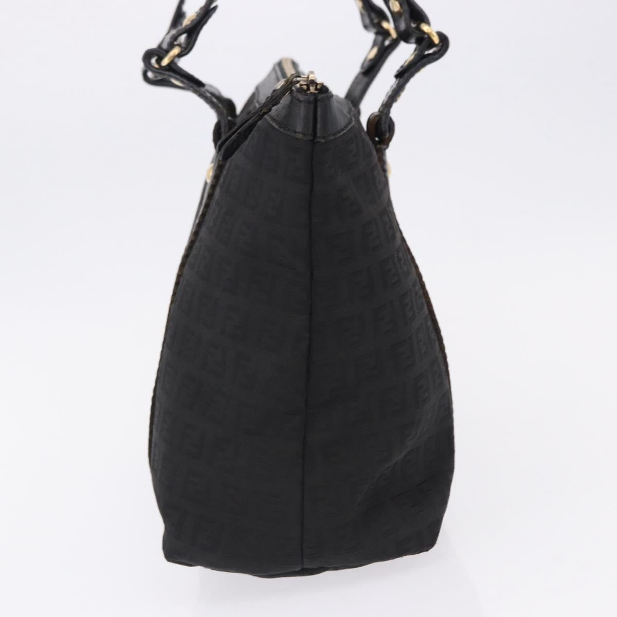 FENDI Zucchino Canvas Tote Bag Black Gold Auth ka5213 - Jerrillo image 5