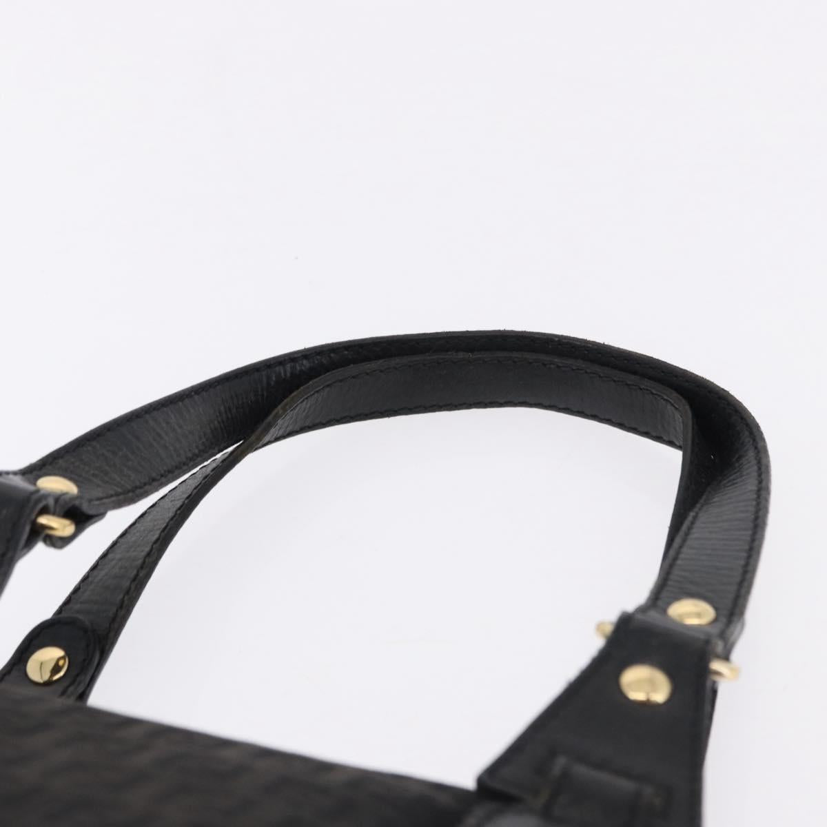 FENDI Zucchino Canvas Tote Bag Black Gold Auth ka5213 - Jerrillo image 8