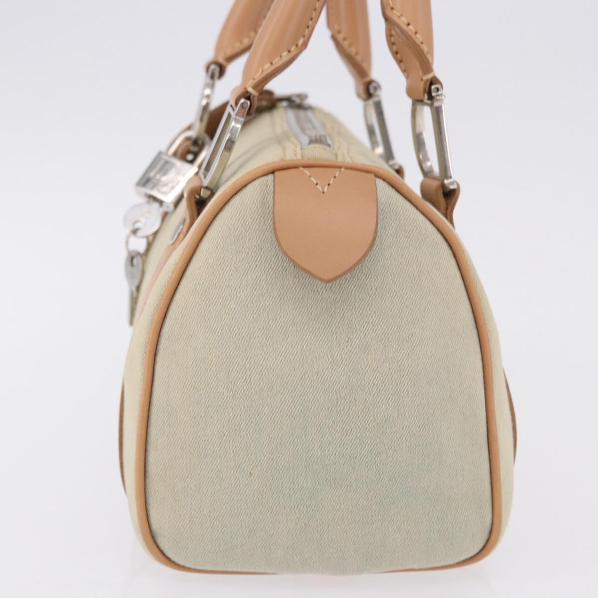 Christian Dior Hand Bag Canvas Beige Silver Auth ka5216A - Jerrillo image 3