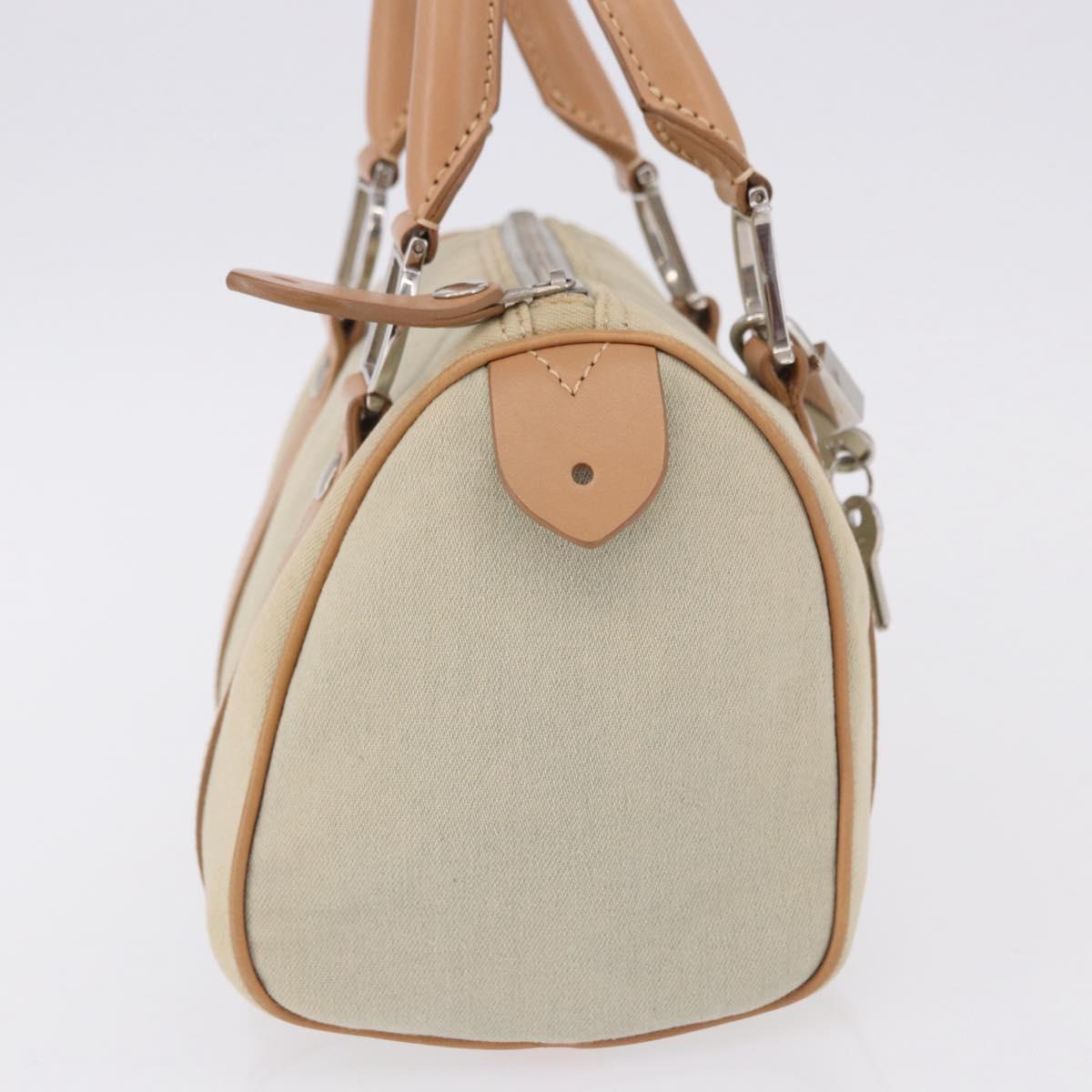 Christian Dior Hand Bag Canvas Beige Silver Auth ka5216A - Jerrillo image 4