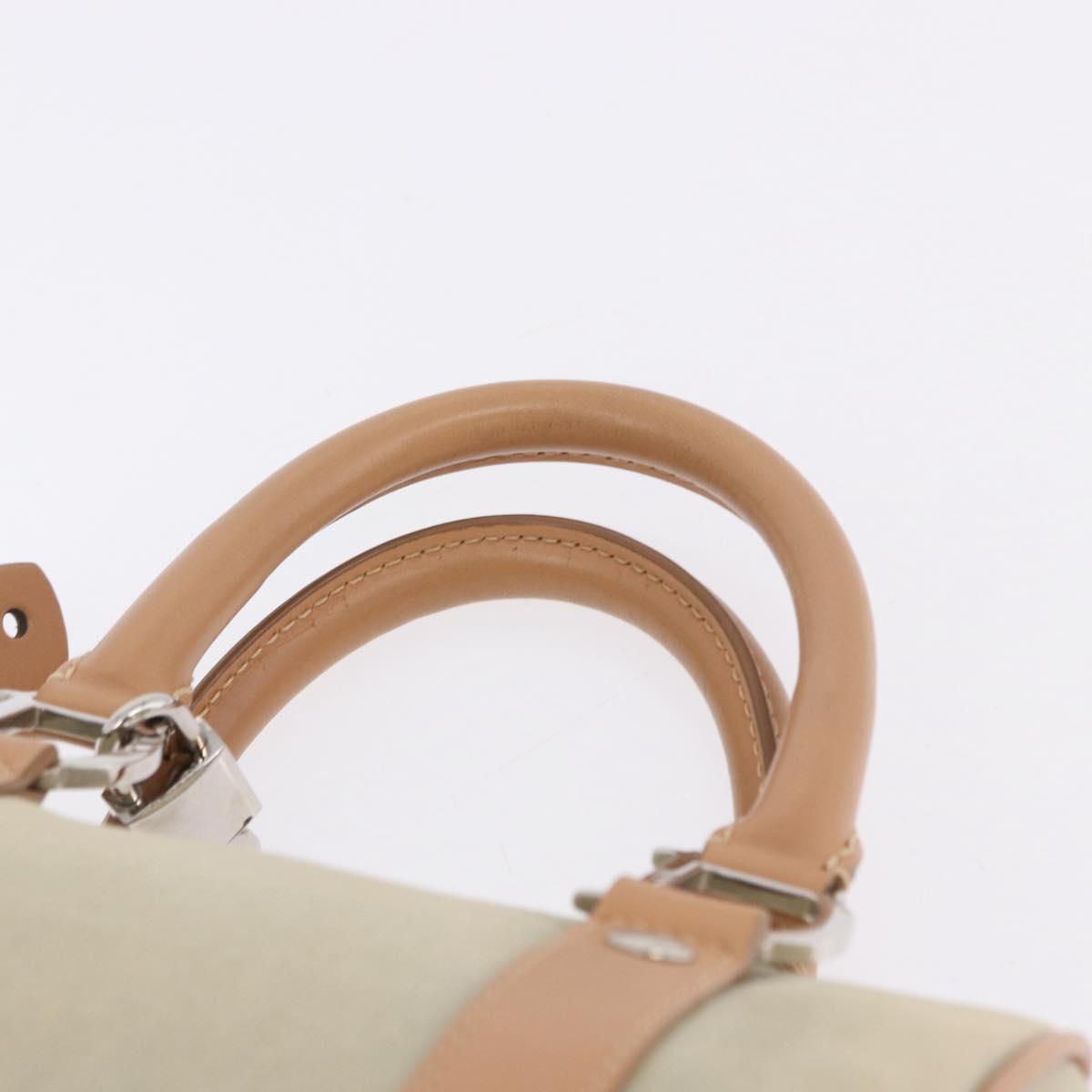 Christian Dior Hand Bag Canvas Beige Silver Auth ka5216A - Jerrillo image 8