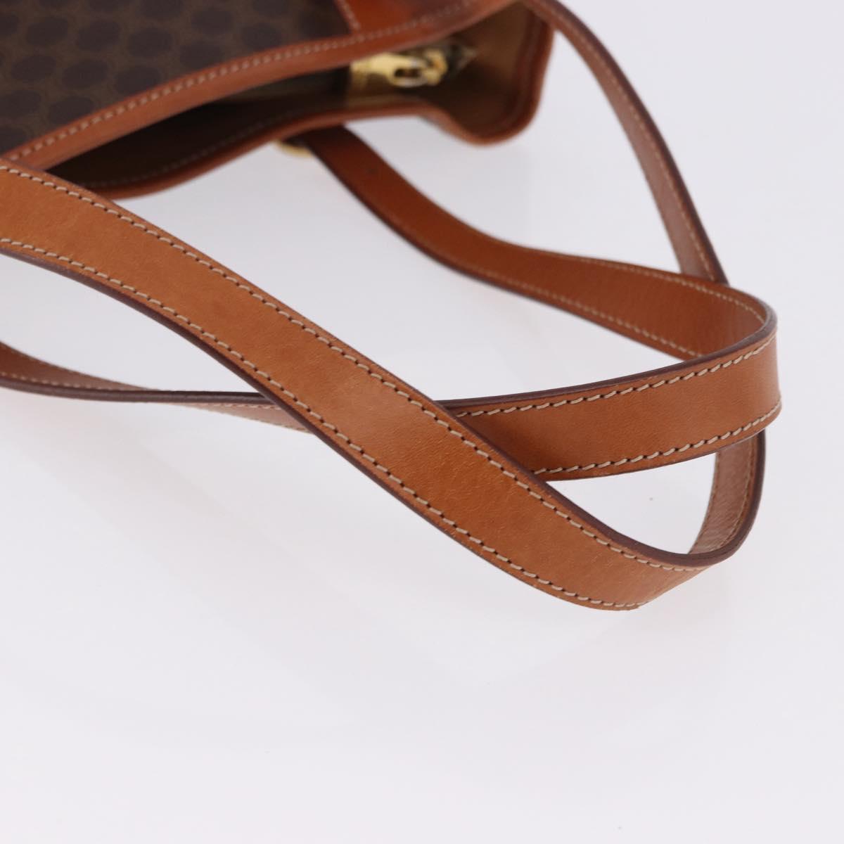 CELINE Macadam Canvas Shoulder Bag PVC Leather Brown Gold Auth ka5224A - Jerrillo image 7