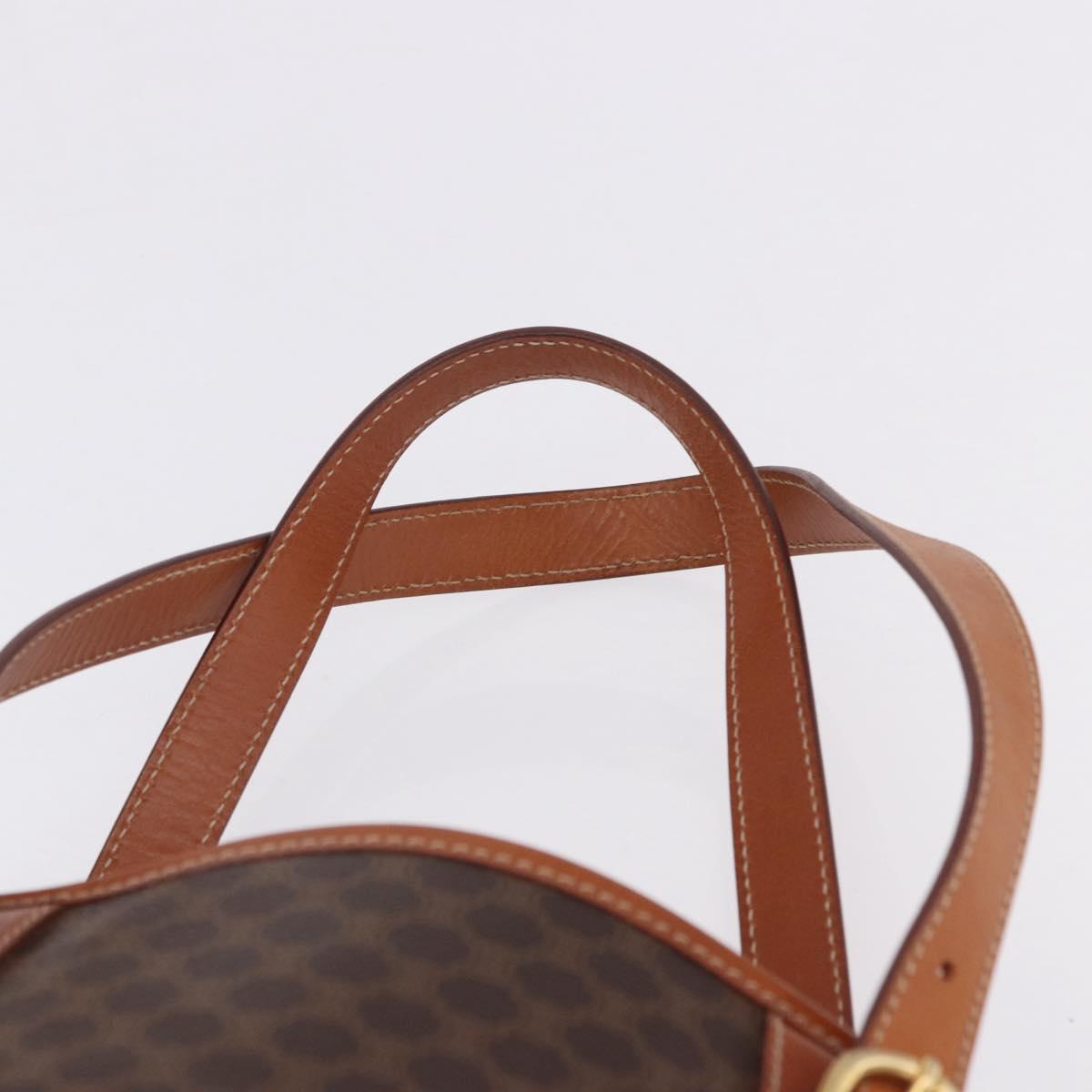 CELINE Macadam Canvas Shoulder Bag PVC Leather Brown Gold Auth ka5224A - Jerrillo image 8