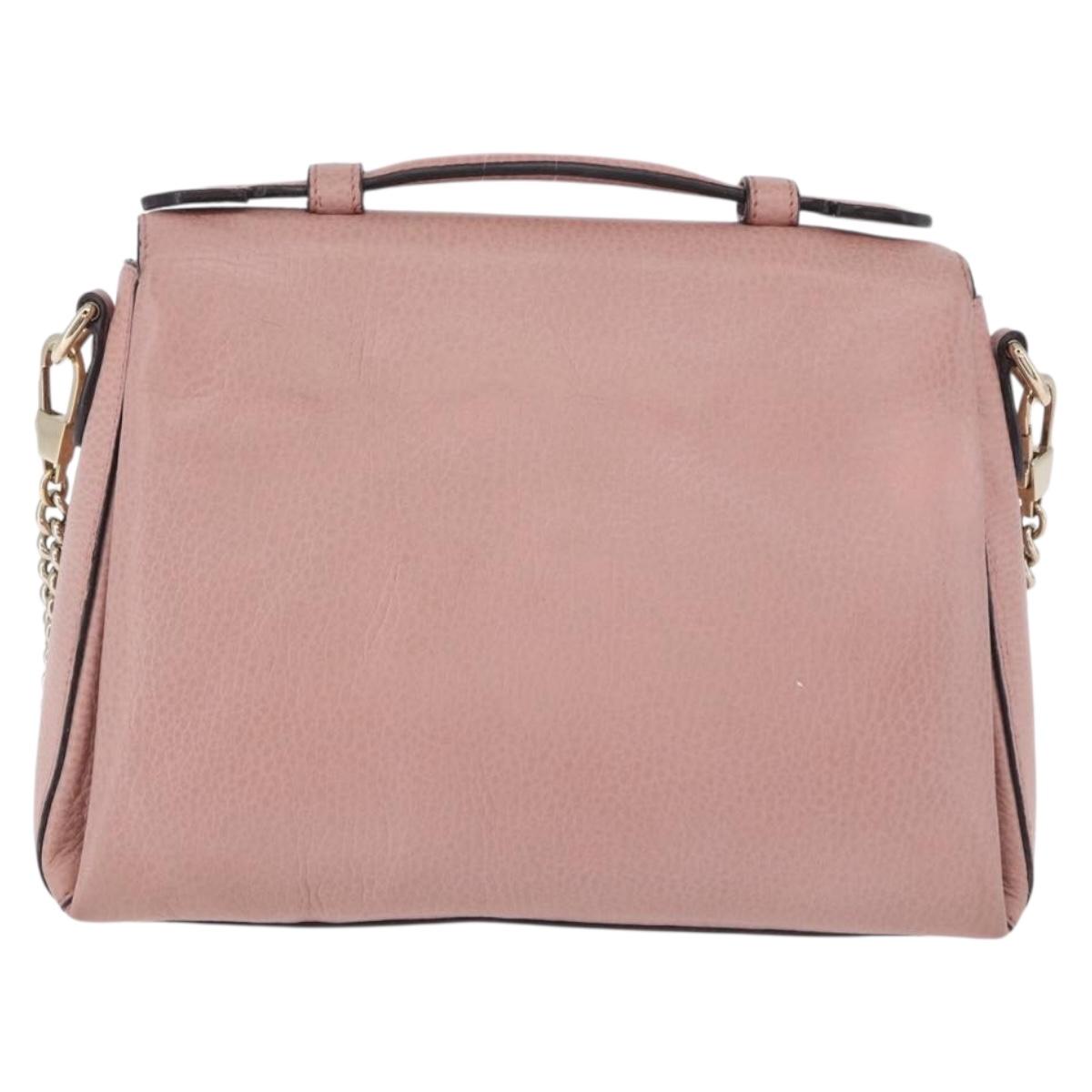 GUCCI Interlocking Hand Bag Leather 2way Outlet Pink Gold 510302 Auth ka5225 - Jerrillo image 3