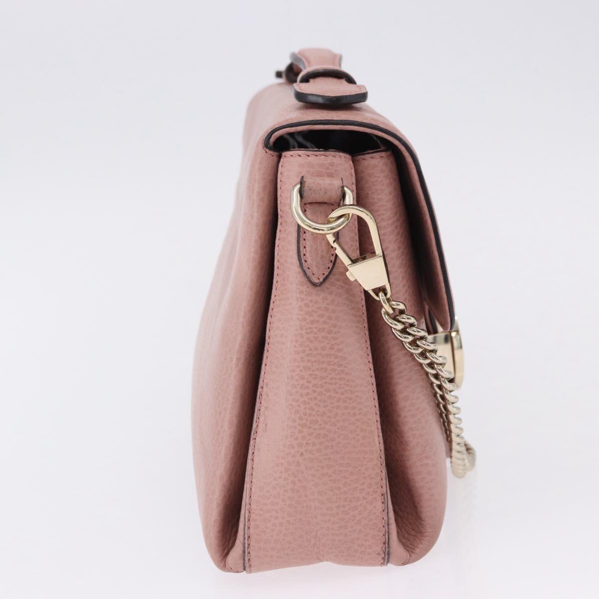 GUCCI Interlocking Hand Bag Leather 2way Outlet Pink Gold 510302 Auth ka5225 - Jerrillo image 5