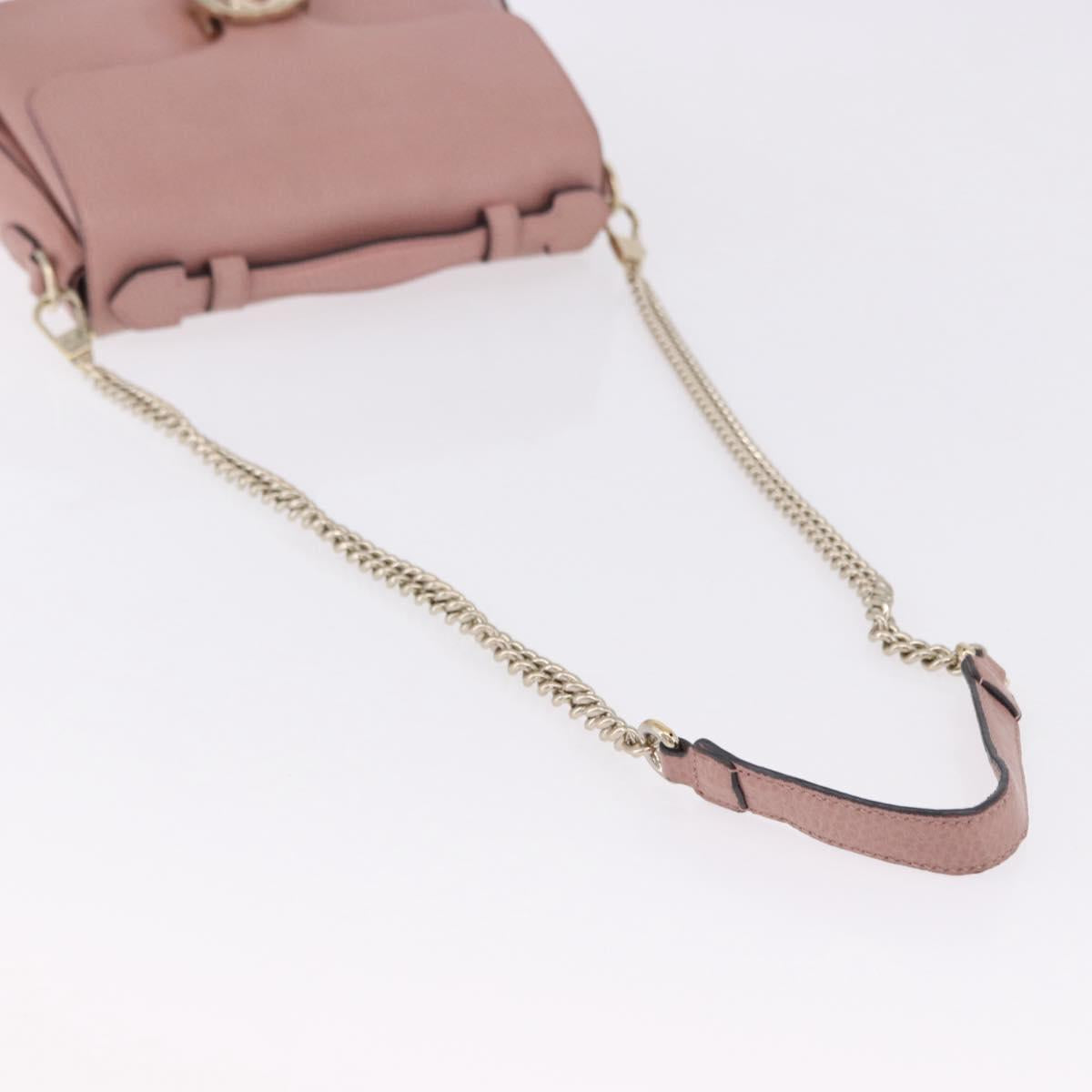 GUCCI Interlocking Hand Bag Leather 2way Outlet Pink Gold 510302 Auth ka5225 - Jerrillo image 9