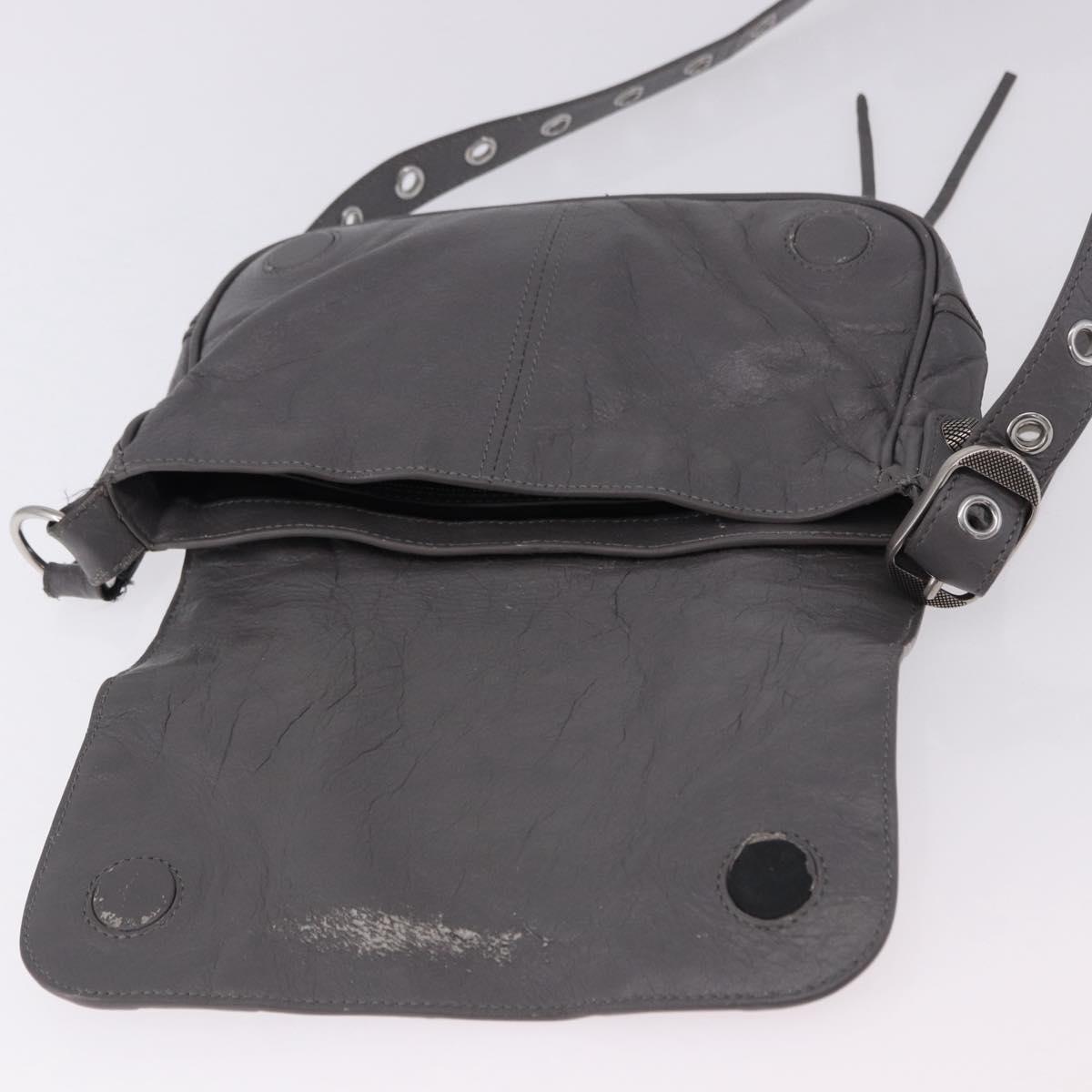 BALENCIAGA Le Cagole Shoulder Bag Leather 2way Gray Silver 719082 Auth ka5229A - Jerrillo image 9