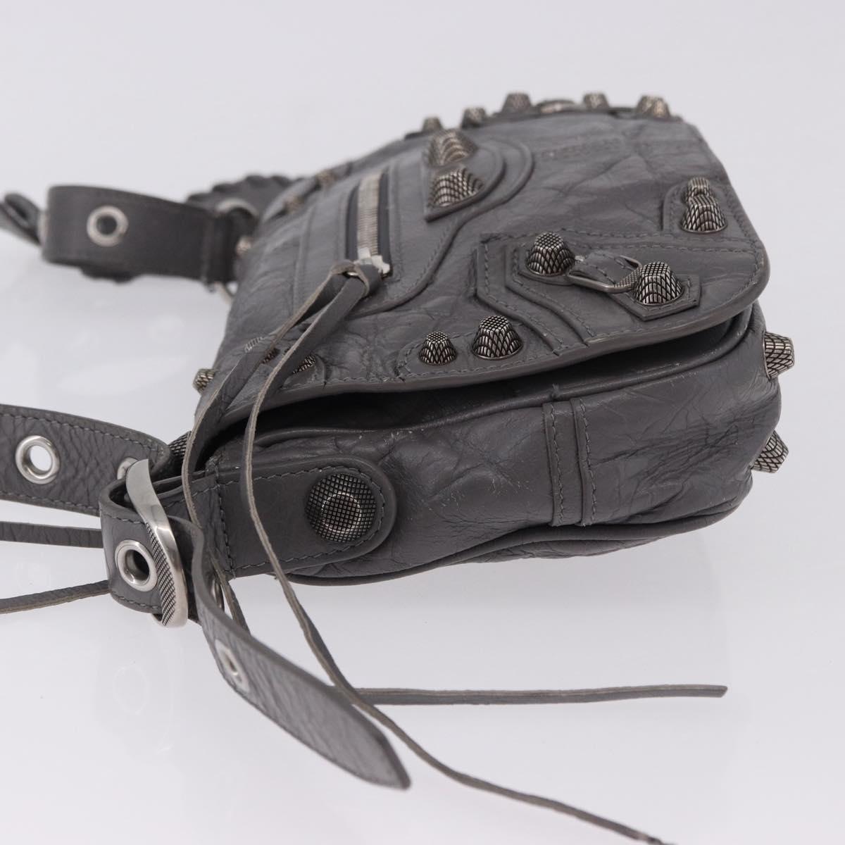 BALENCIAGA Le Cagole Shoulder Bag Leather 2way Gray Silver 719082 Auth ka5229A - Jerrillo image 4