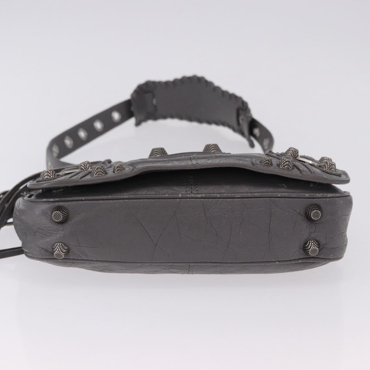 BALENCIAGA Le Cagole Shoulder Bag Leather 2way Gray Silver 719082 Auth ka5229A - Jerrillo image 5