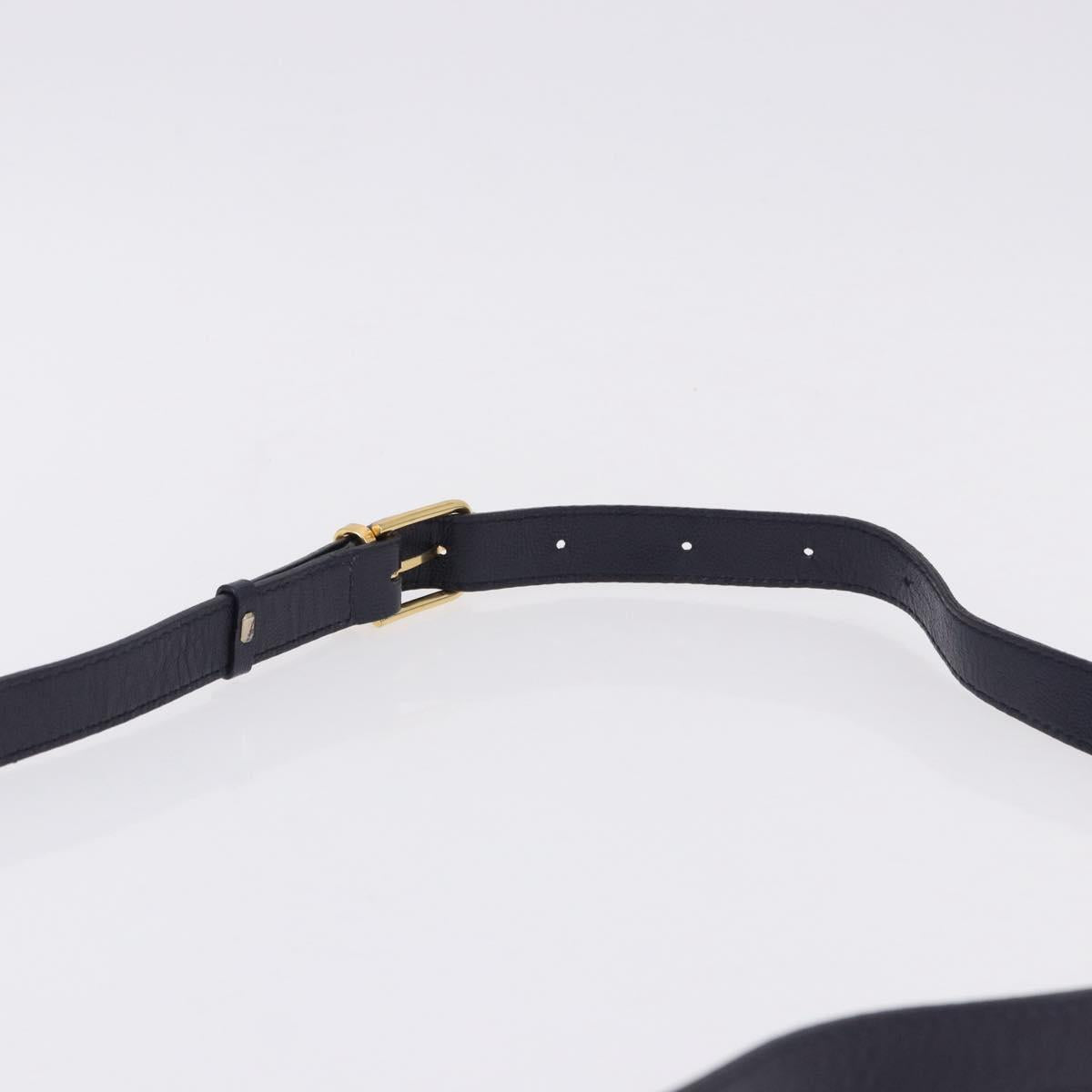 CELINE Shoulder Bag Leather Navy Gold Auth ka5240A - Jerrillo image 8