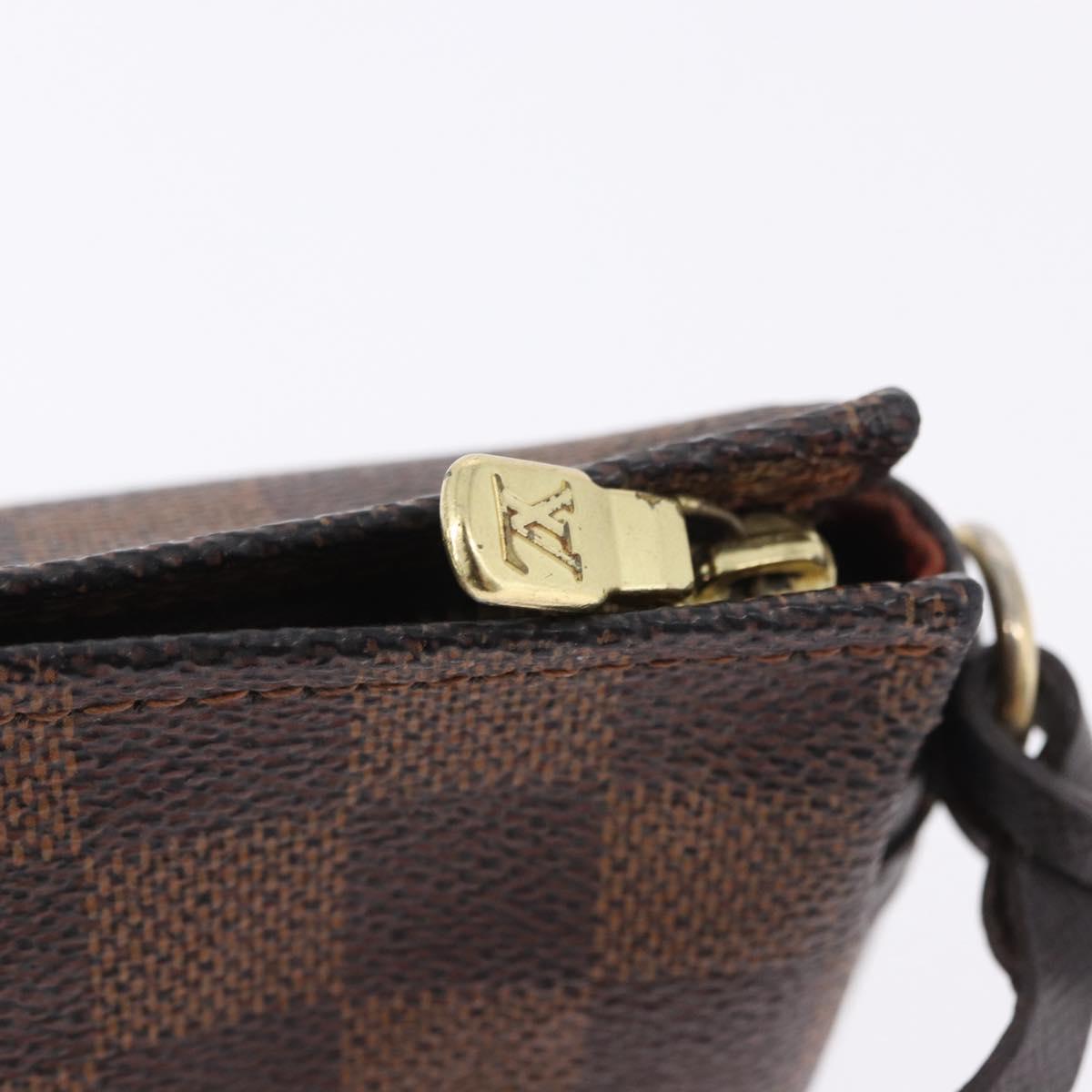 LOUIS VUITTON Damier Ebene Trousse Make Up Pouch N51982 LV Auth ka5246 - Jerrillo image 10