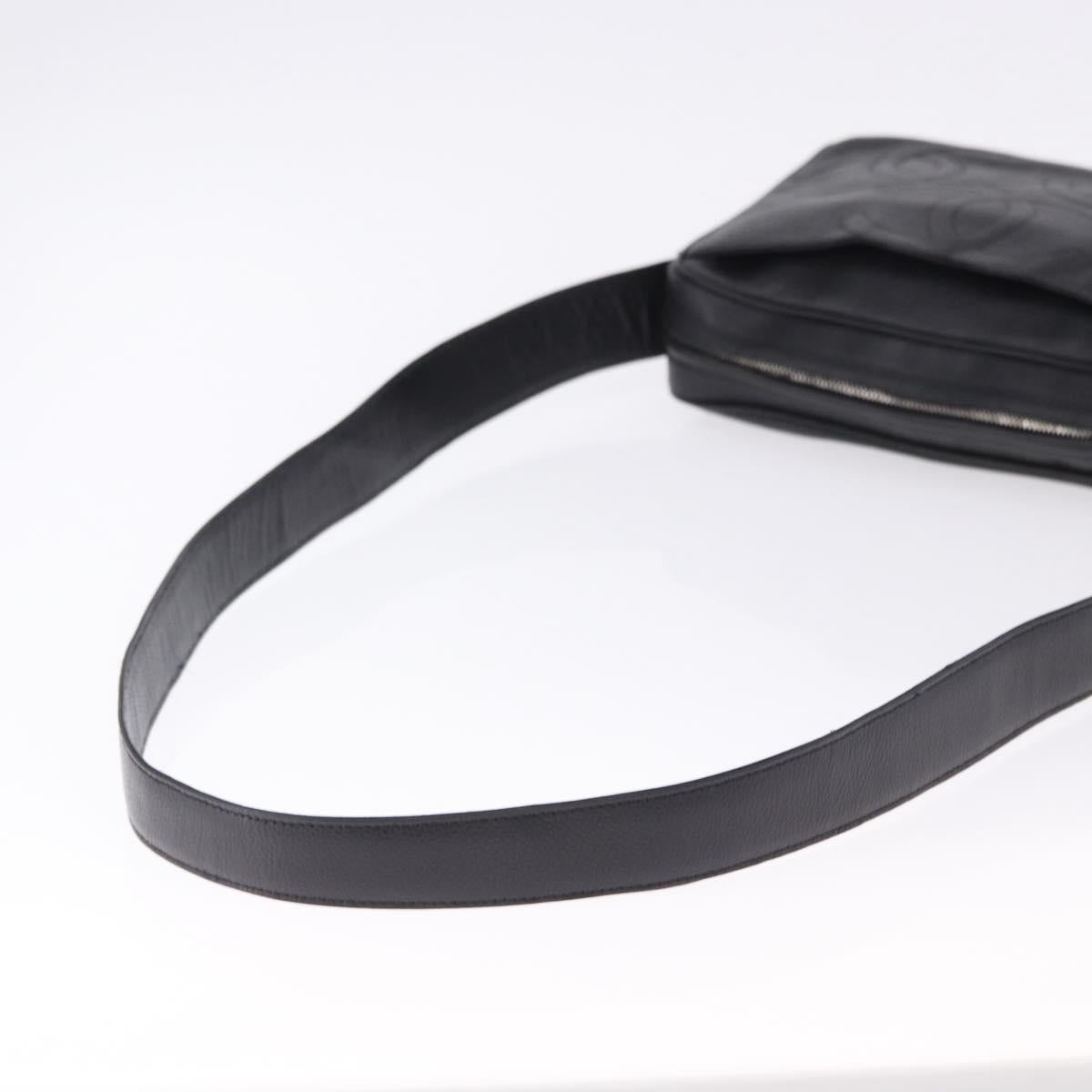 CHANEL Trip Luco co Shoulder Bag Leather Black Gold CC Auth ka5247 - Jerrillo image 7
