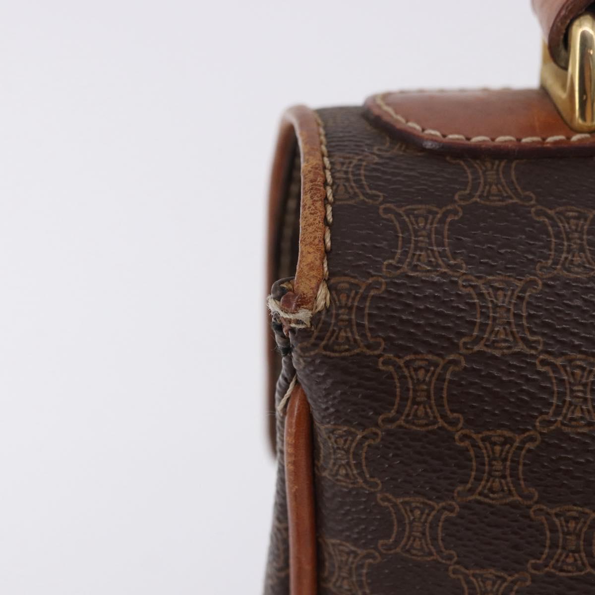 CELINE Macadam Canvas Hand Bag PVC Leather Brown Gold Auth ka5248A - Jerrillo image 4