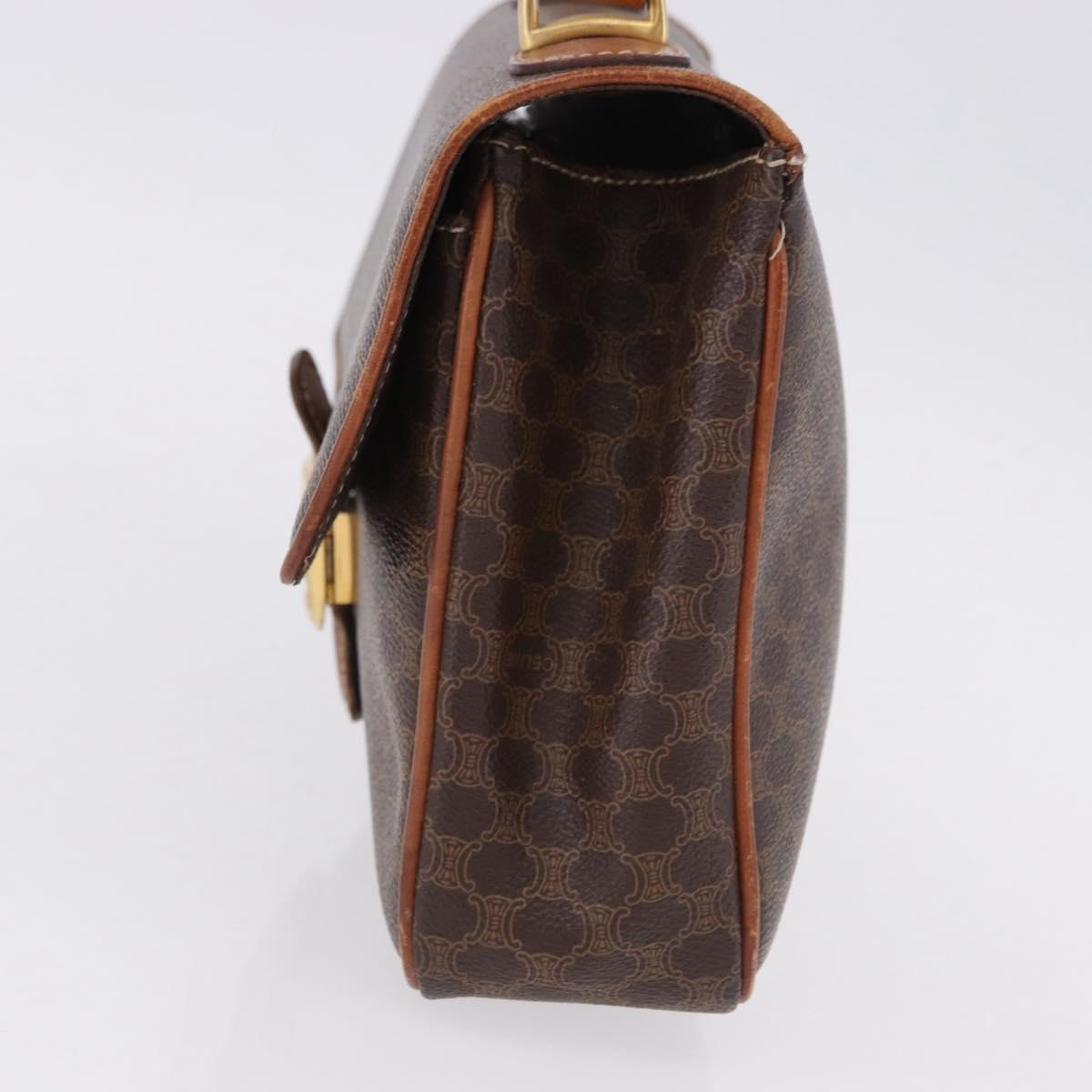 CELINE Macadam Canvas Hand Bag PVC Leather Brown Gold Auth ka5248A - Jerrillo image 5