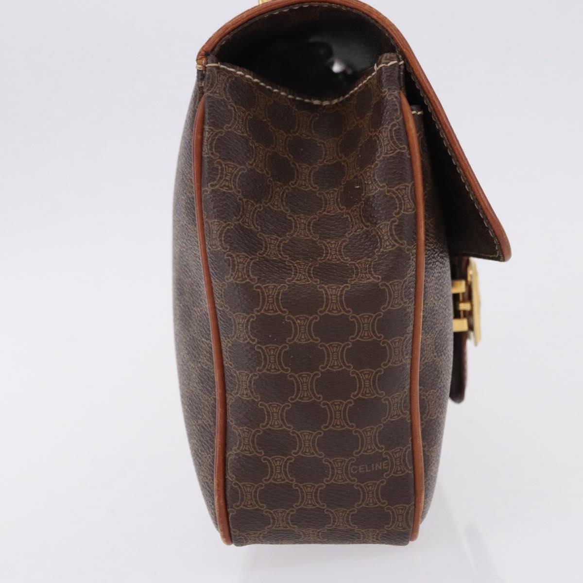 CELINE Macadam Canvas Hand Bag PVC Leather Brown Gold Auth ka5248A - Jerrillo image 6