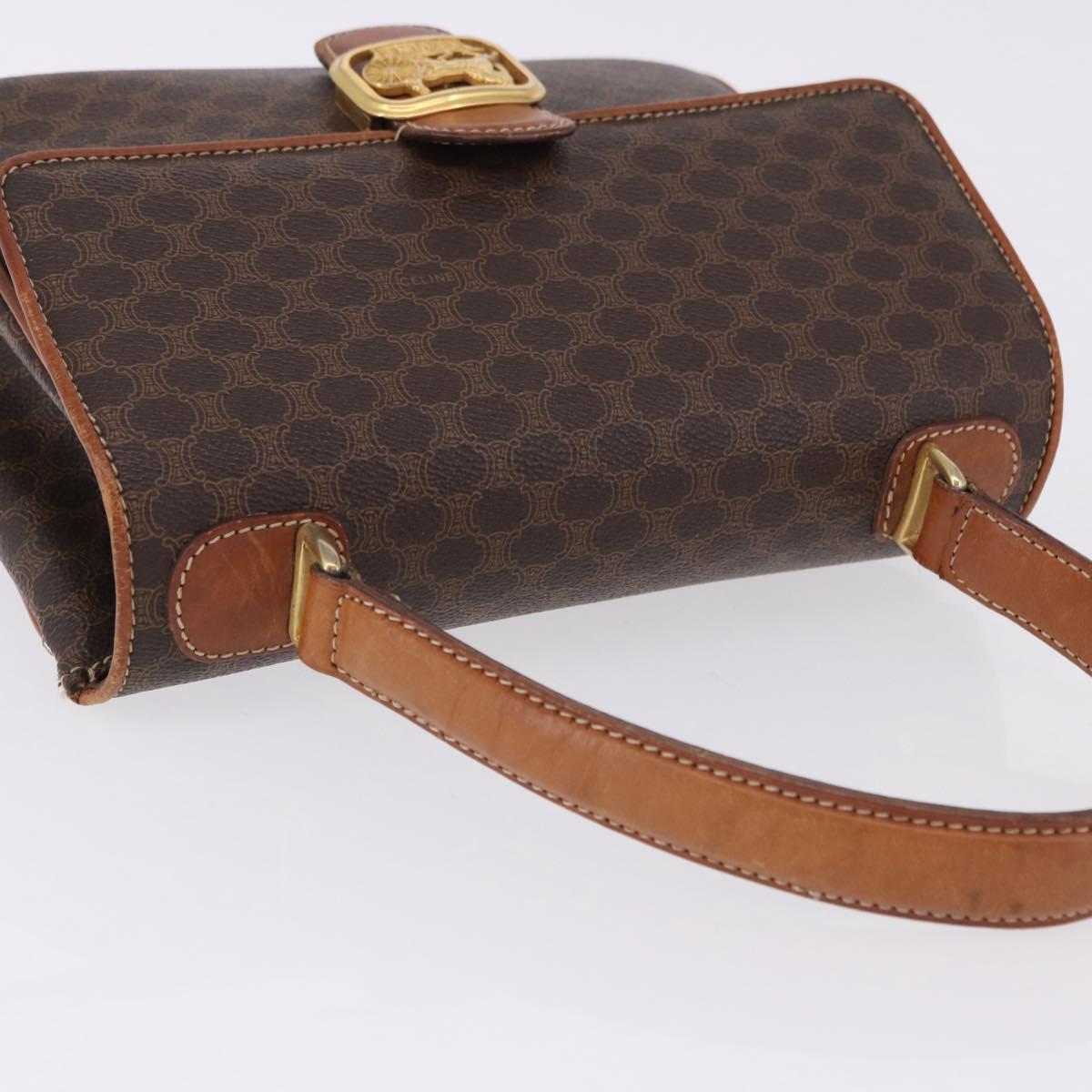 CELINE Macadam Canvas Hand Bag PVC Leather Brown Gold Auth ka5248A - Jerrillo image 7