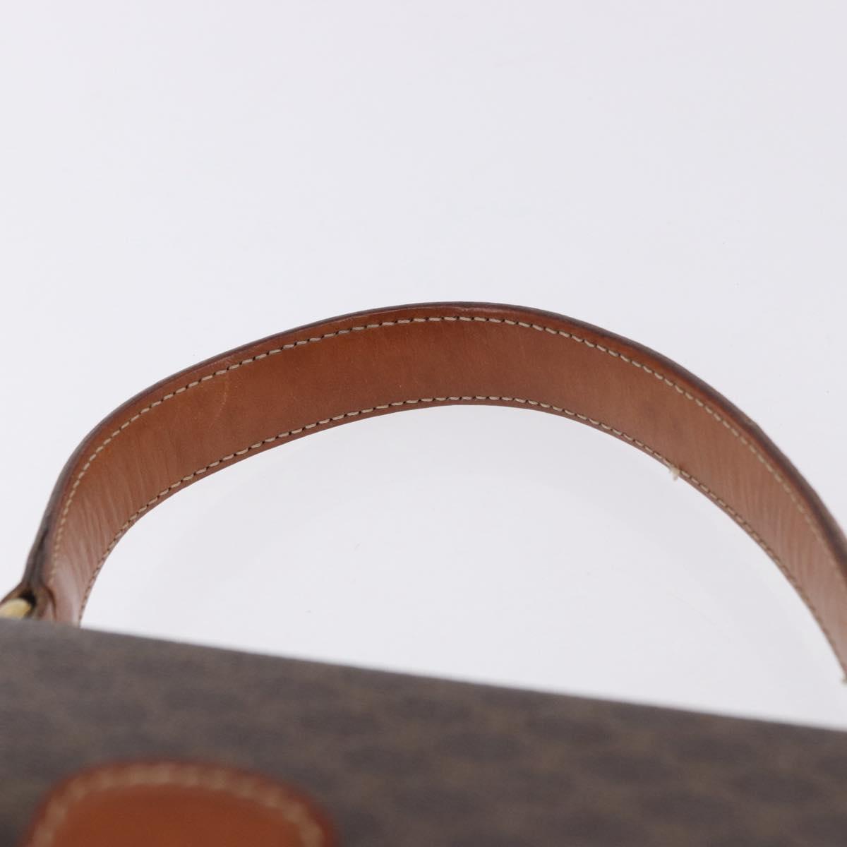 CELINE Macadam Canvas Hand Bag PVC Leather Brown Gold Auth ka5248A - Jerrillo image 9