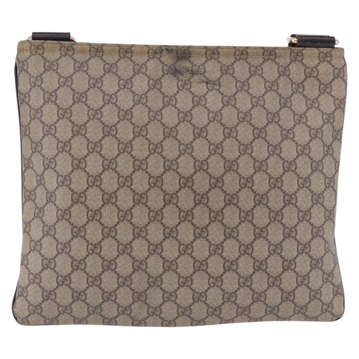 GUCCI GG Supreme Shoulder Bag PVC Beige Gold 201446 Auth ka5250 - Jerrillo image 2