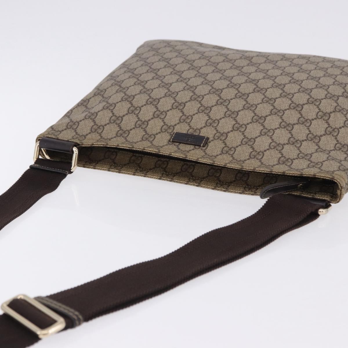GUCCI GG Supreme Shoulder Bag PVC Beige Gold 201446 Auth ka5250 - Jerrillo image 7