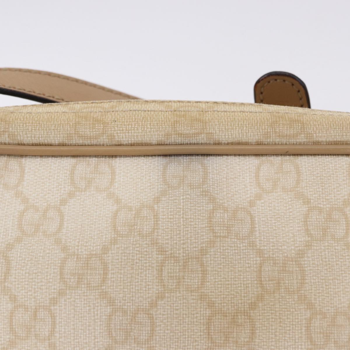 GUCCI GG Supreme Shoulder Bag PVC White Gold 201447 Auth ka5265 - Jerrillo image 3