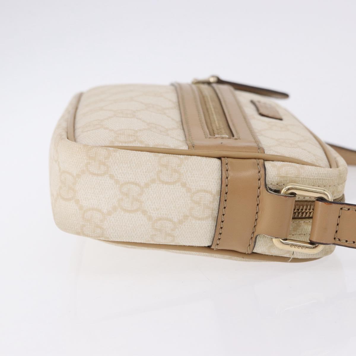 GUCCI GG Supreme Shoulder Bag PVC White Gold 201447 Auth ka5265 - Jerrillo image 4