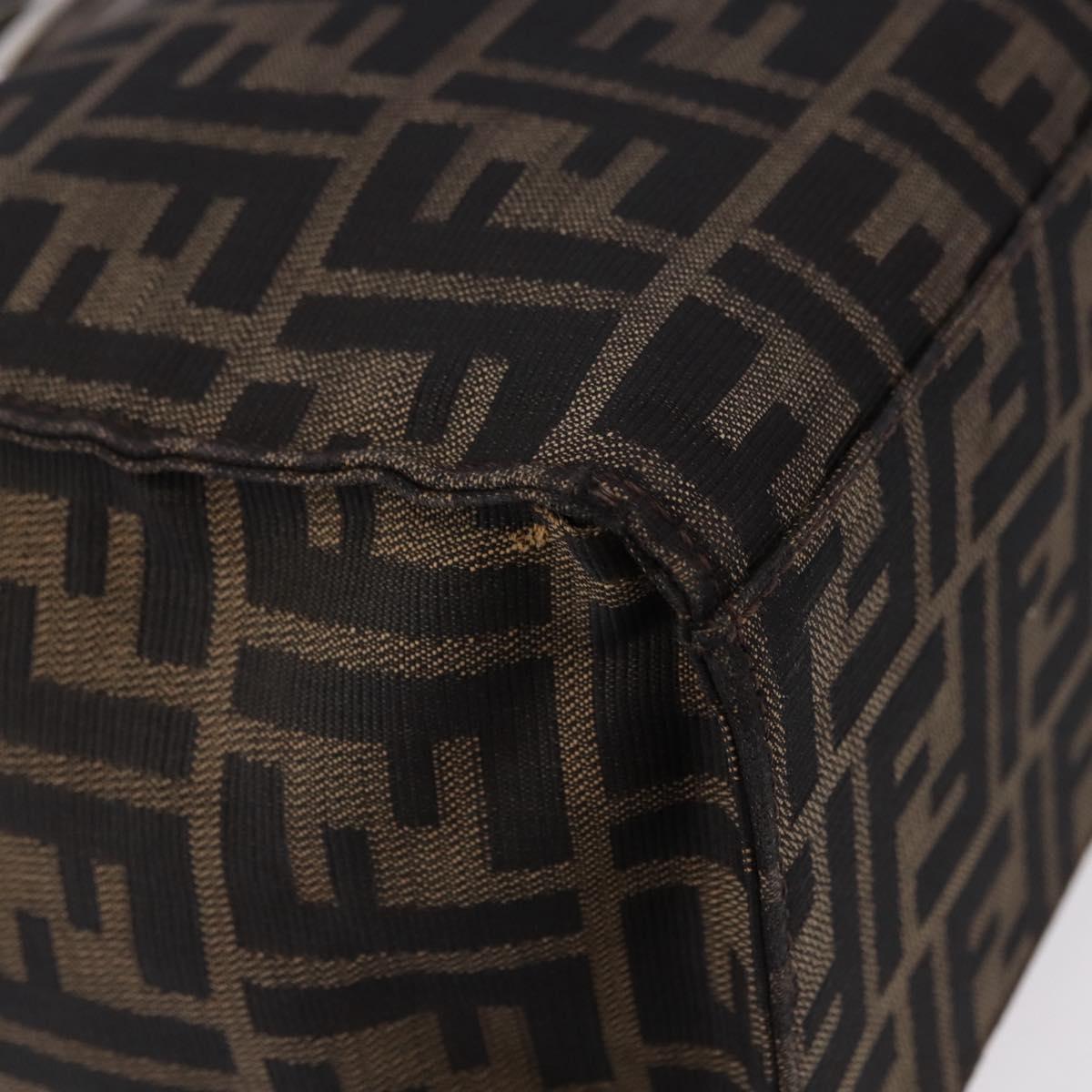 FENDI Zucca Canvas Tote Bag Brown Black Auth ka5275 - Jerrillo image 10
