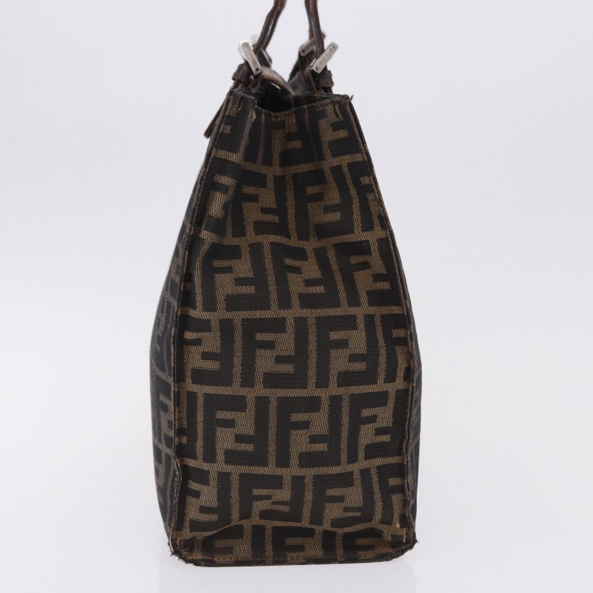 FENDI Zucca Canvas Tote Bag Brown Black Auth ka5275 - Jerrillo image 5